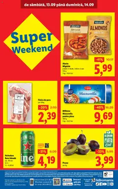Noul catalog Lidl – valabil de la 08.09.2025 | Pagină: 68 | Produse: Pizza, Bere, Fleică, Sare