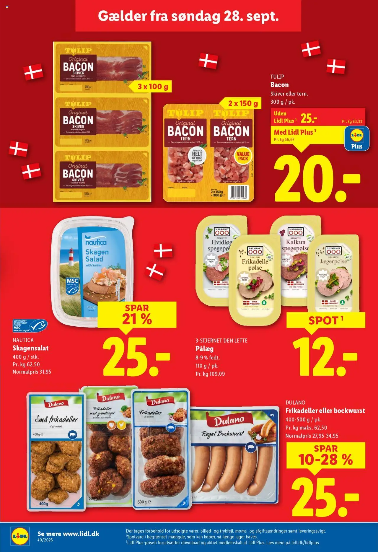 Lidl tilbudsavis – gyldig fra 02.10.2025 | Side: 20 | Produkter: Kalkun, Pålæg, Frikadeller, Søm