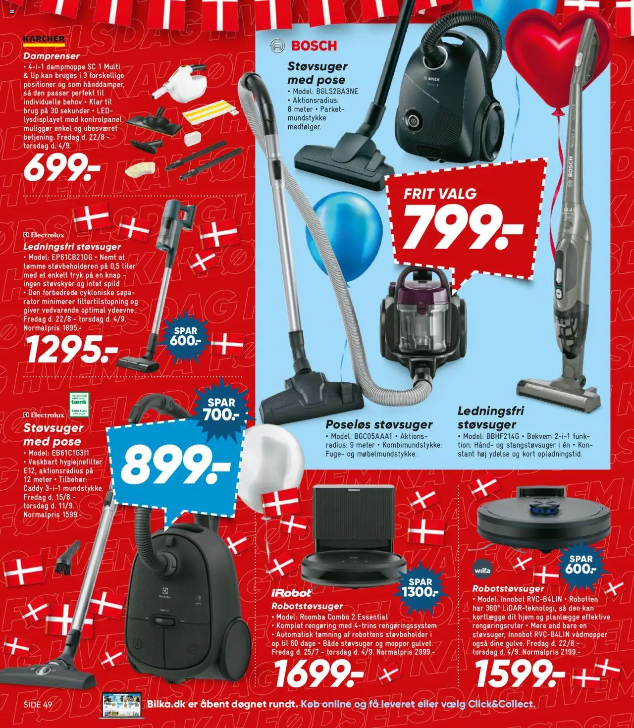 Bilka Tilbudsavis gyldig fra 22.08.2025 | Side: 8 | Produkter: Robotstøvsuger, Søm, Støvsuger