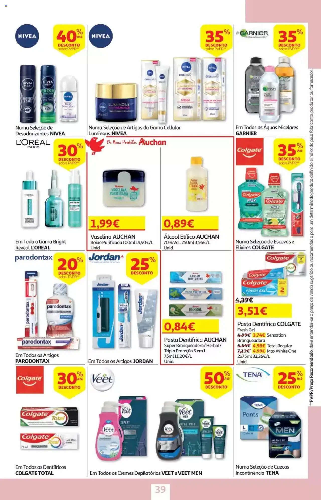 Auchan - Folheto Viagem e Praia │ válido de 02.06.2025 | Página: 39 | Produtos: Sérum, Cuecas