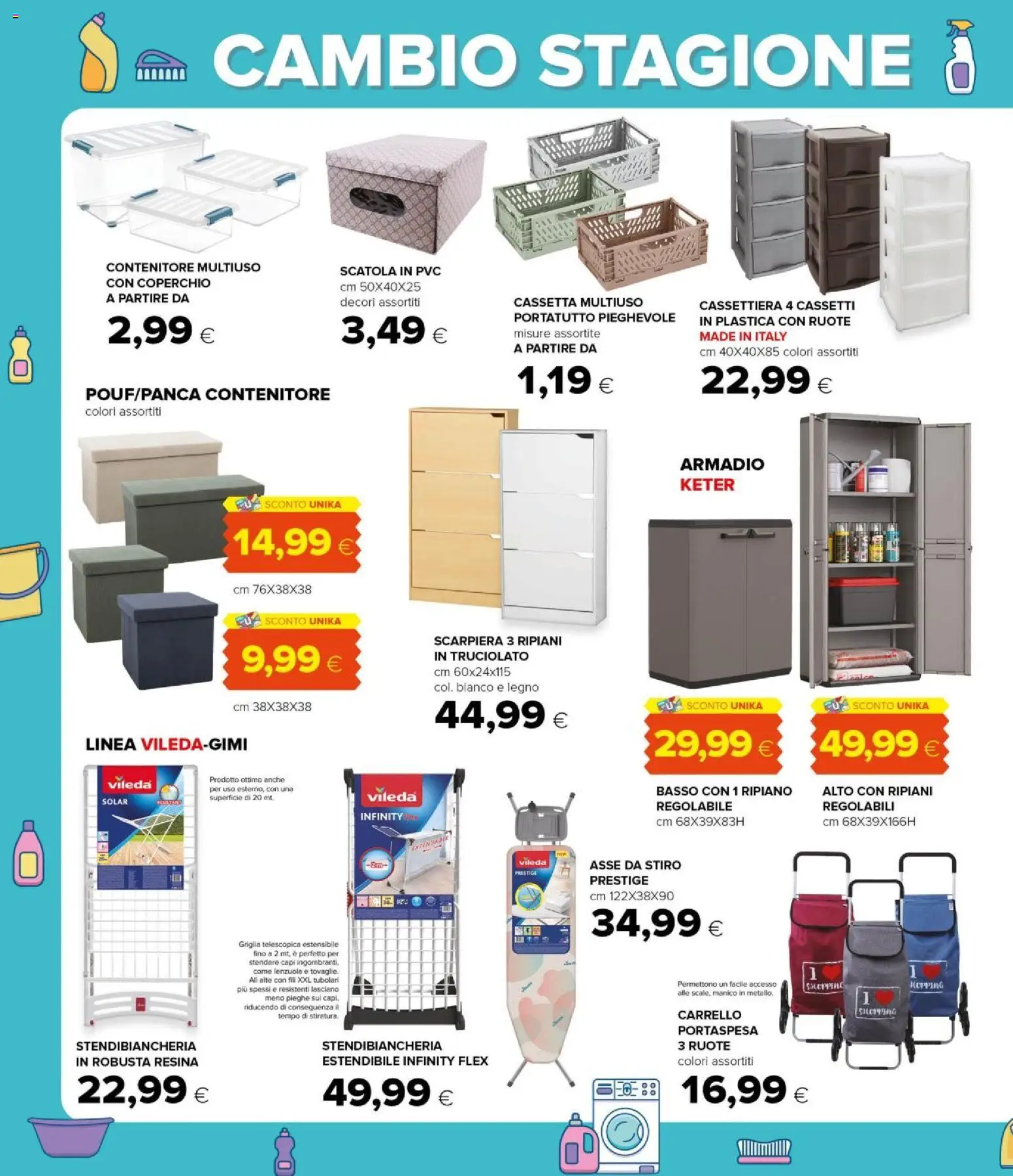 Volantino Oasi del 12.03.2026 | Pagina: 30 | Prodotti: Stendibiancheria, Contenitore, Griglia, Lenzuola