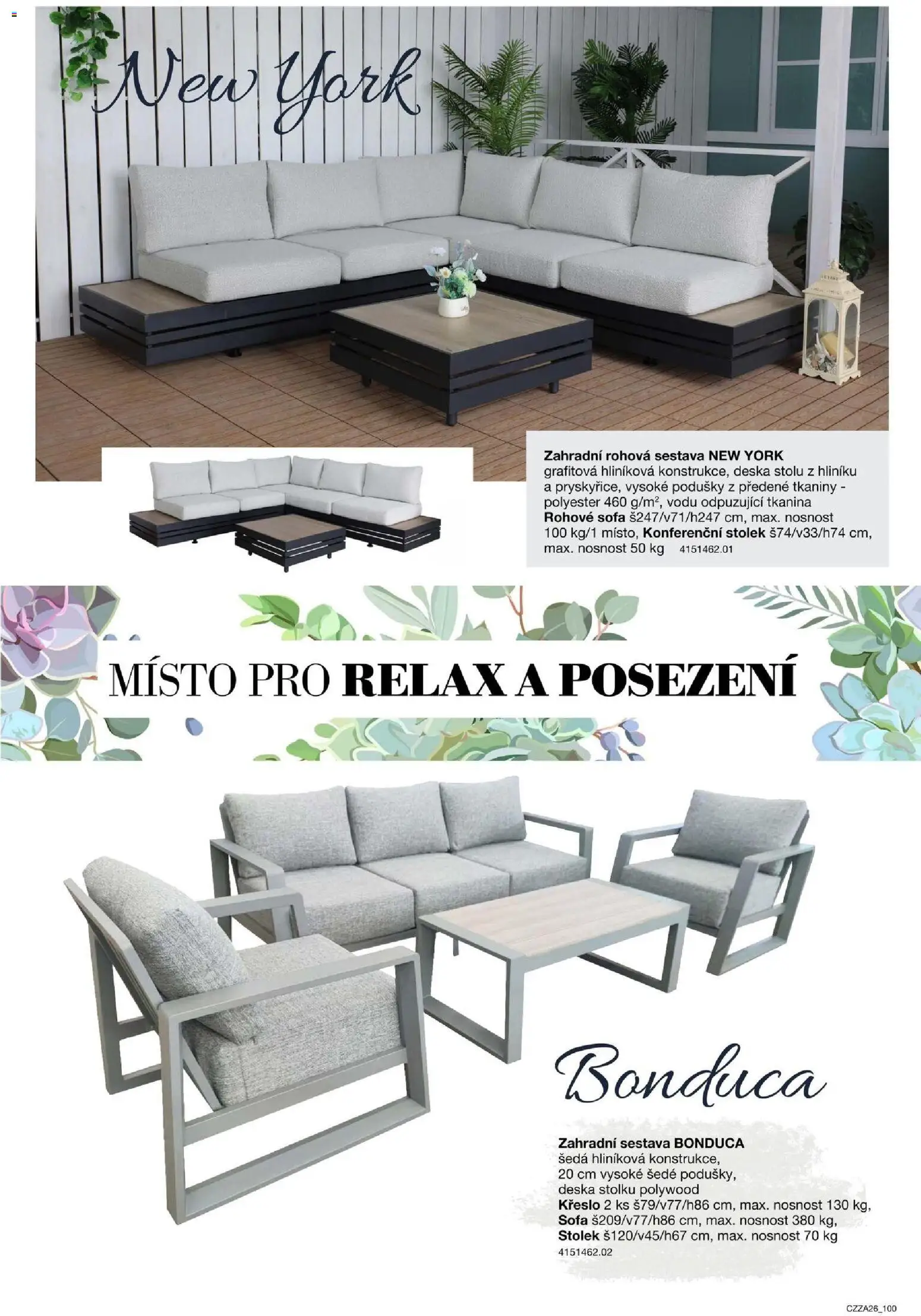 Sconto nábytek katalog - Zahradní speciál od 01.01.2026 | Strana: 100 | Produkty: Křeslo, Konferenční stolek, Stolek