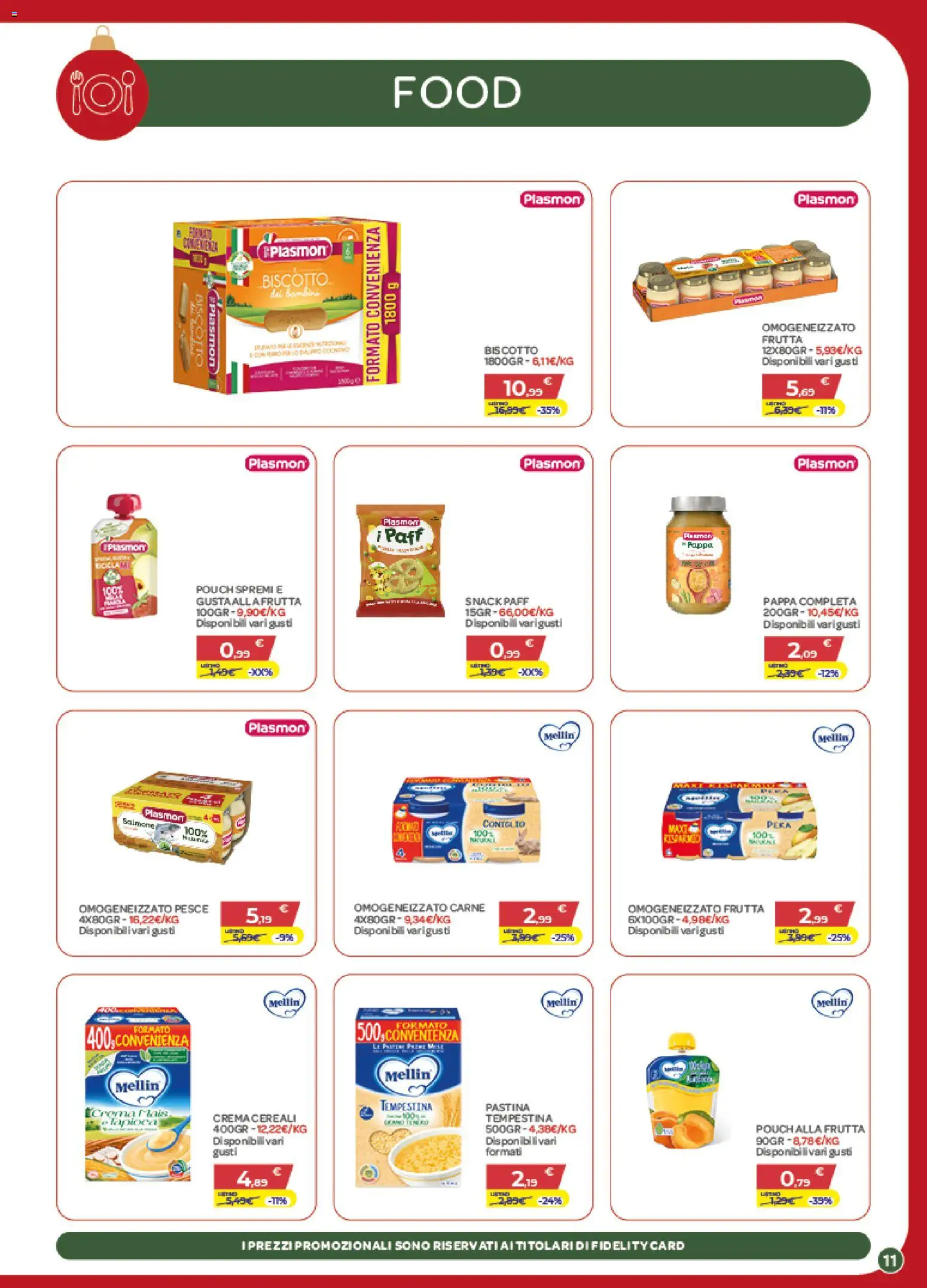 Volantino Bimbo store del 04.12.2025 | Pagina: 11 | Prodotti: Crema, Pesce, Cereali, Mais