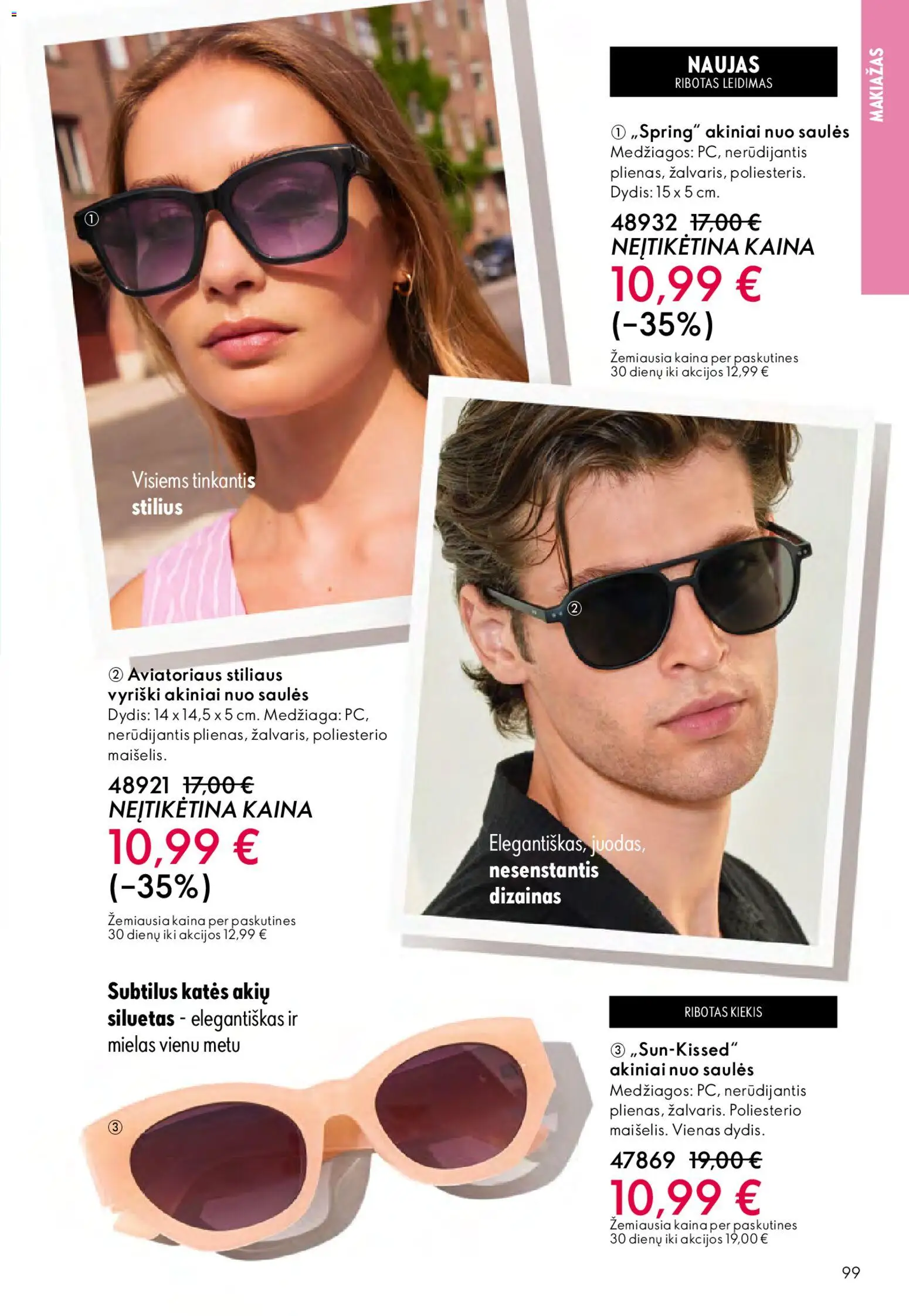 Oriflame akcijos nuo 01.04.2026 | Puslapis: 99 | Prekių: Akiniai nuo saulės, Makiažas, Akiniai
