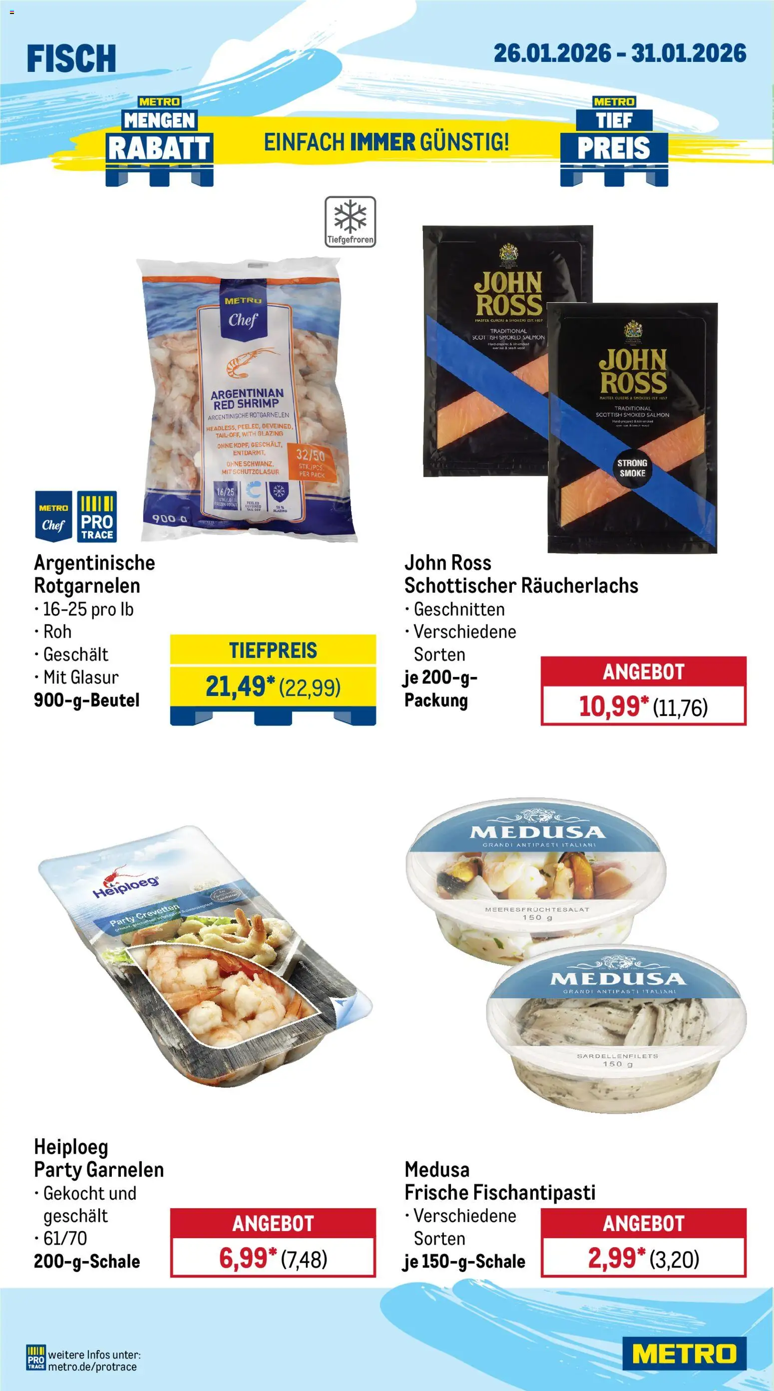 Metro Prospekt 	 – gültig ab 26.01.2026 | Seite: 8 | Produkte: Garnelen, Fisch, Räucherlachs