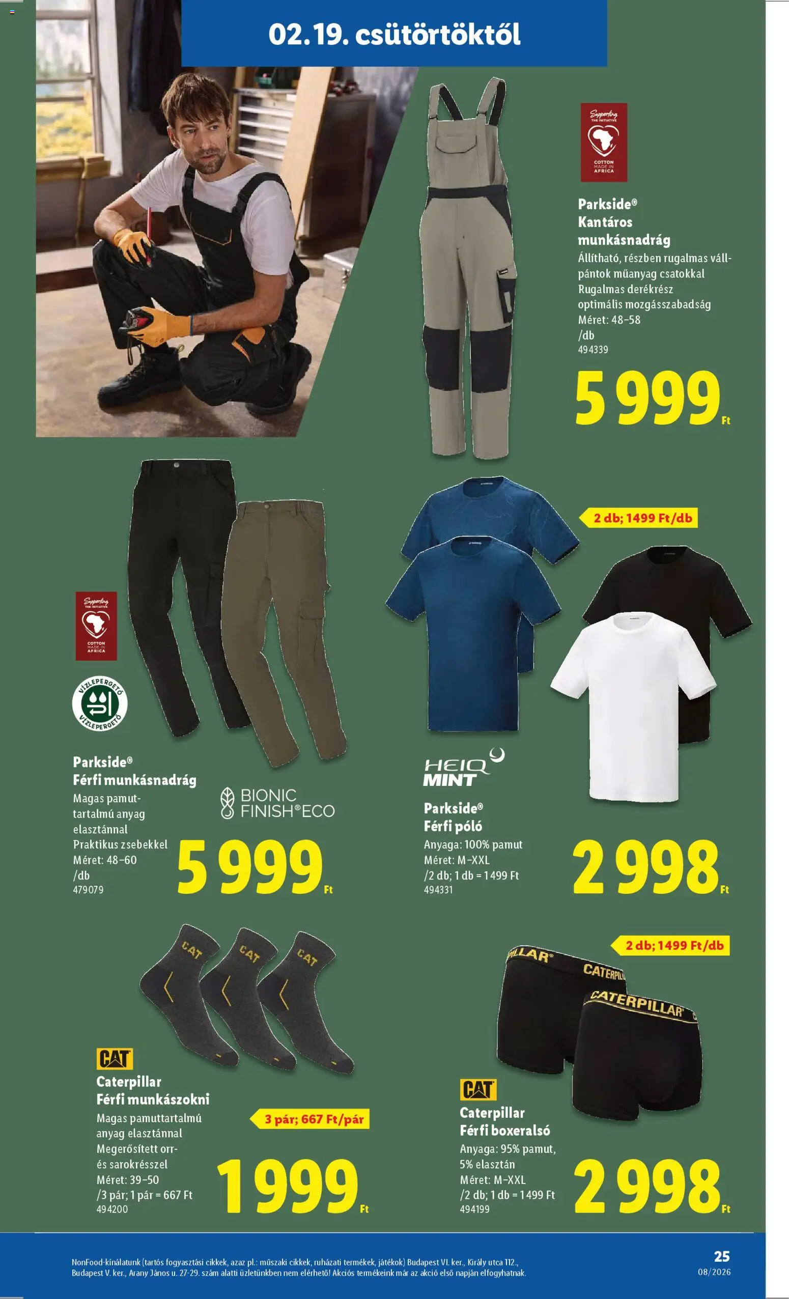 Lidl akciós ujság - amely érvényes a következő dátumtól: 19.02.2026 | Oldal: 25