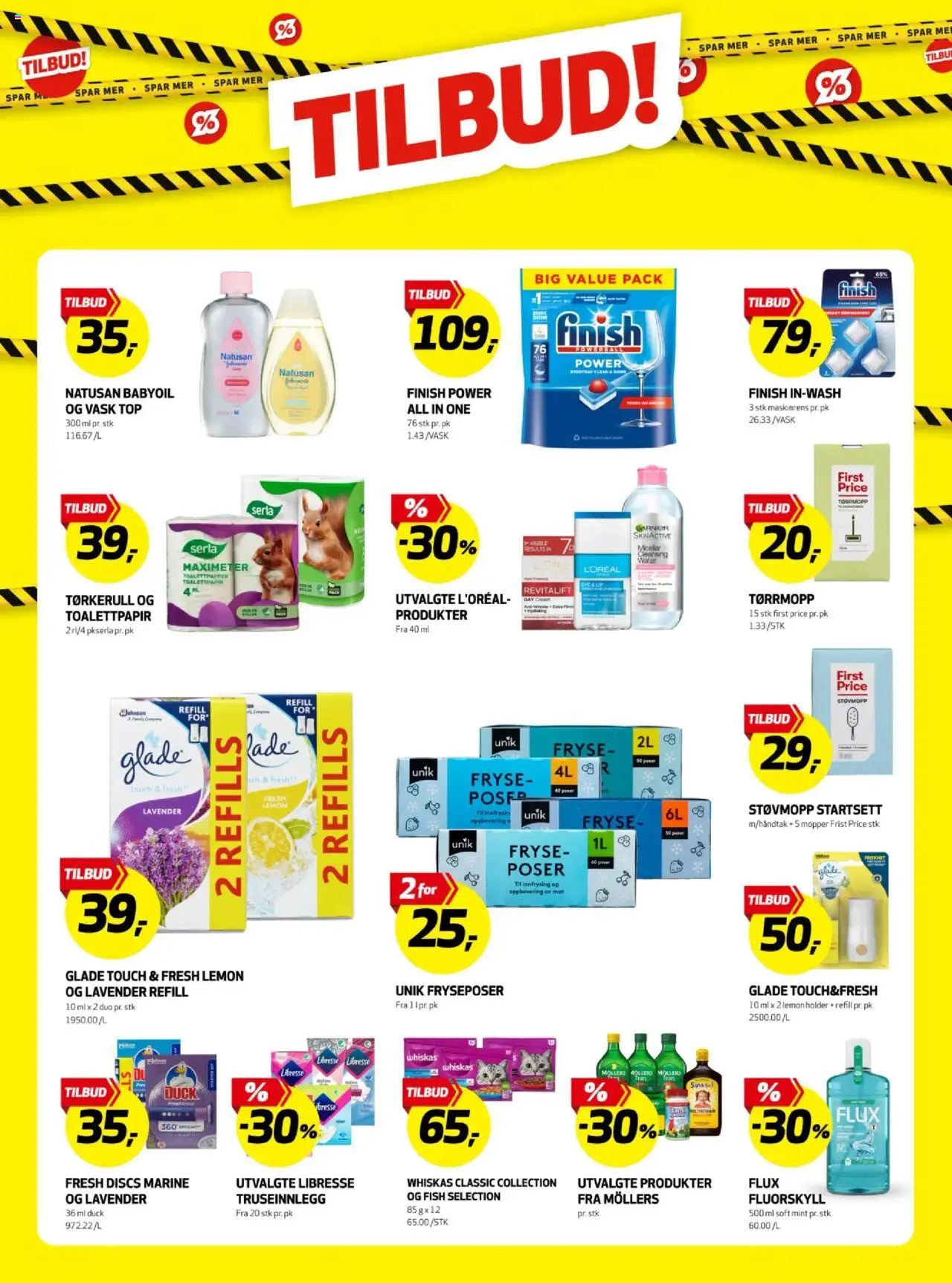  | Side: 16 | Produkter: Truseinnlegg, Toalettpapir, Vask, Tørkerull