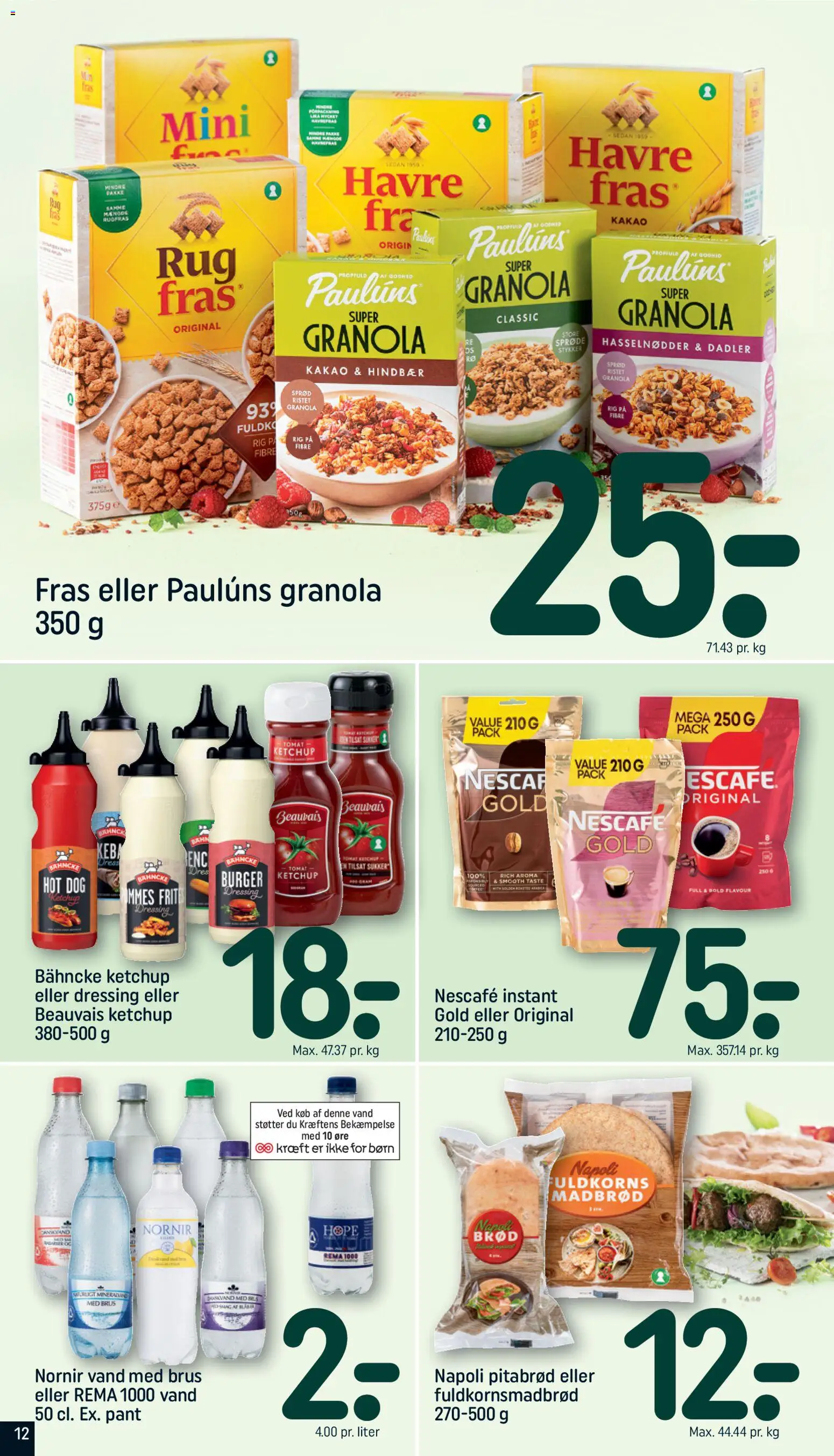 Rema 1000 tilbudsavis – gyldig fra 22.02.2026 | Side: 12 | Produkter: Kakao, Hindbær, Dadler, Sukker