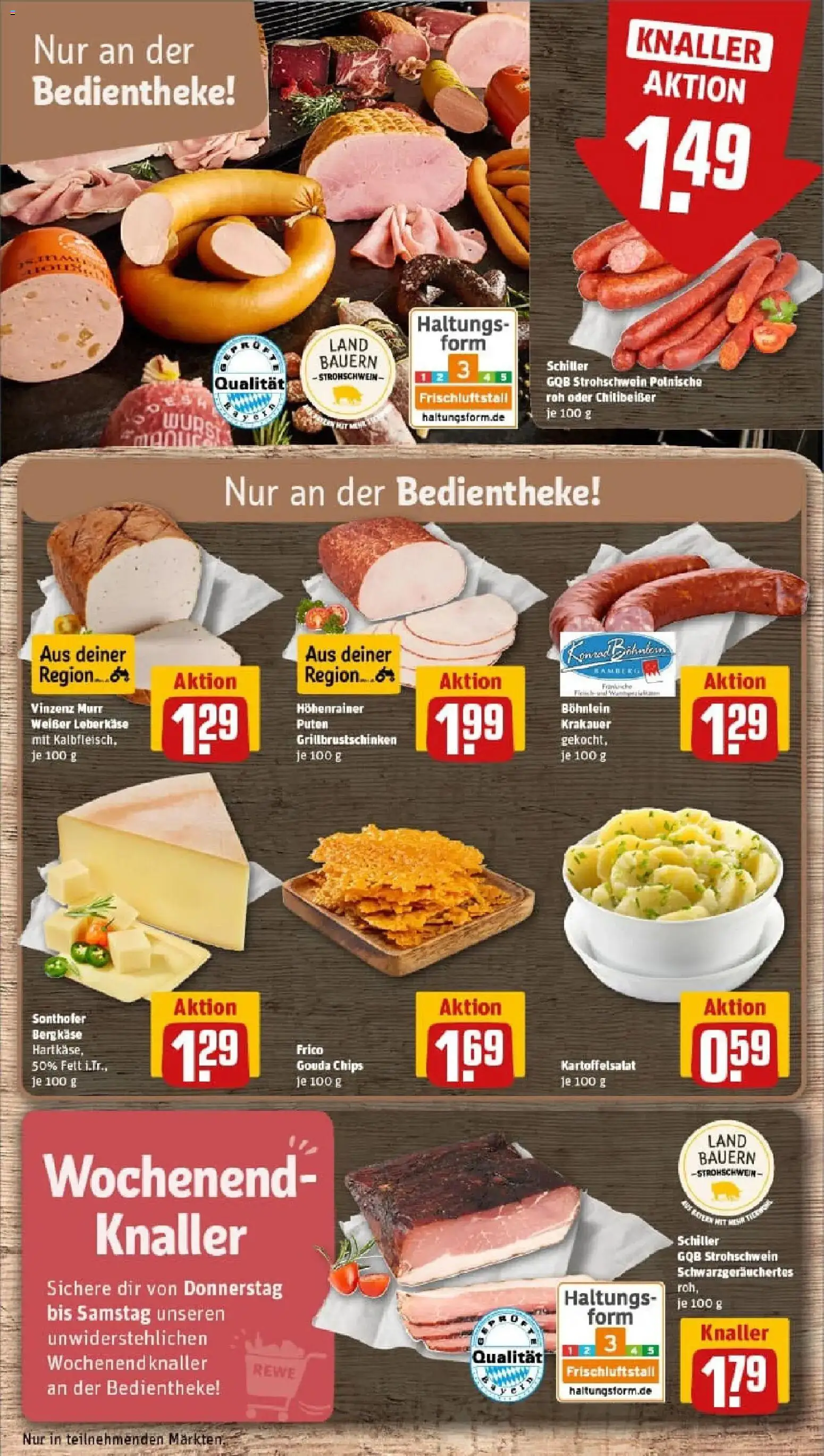 Rewe prospekt Ochsenfurt	 – gültig ab 26.01.2026 | Seite: 13 | Produkte: Gouda, Wurst, Chips, Leberkase