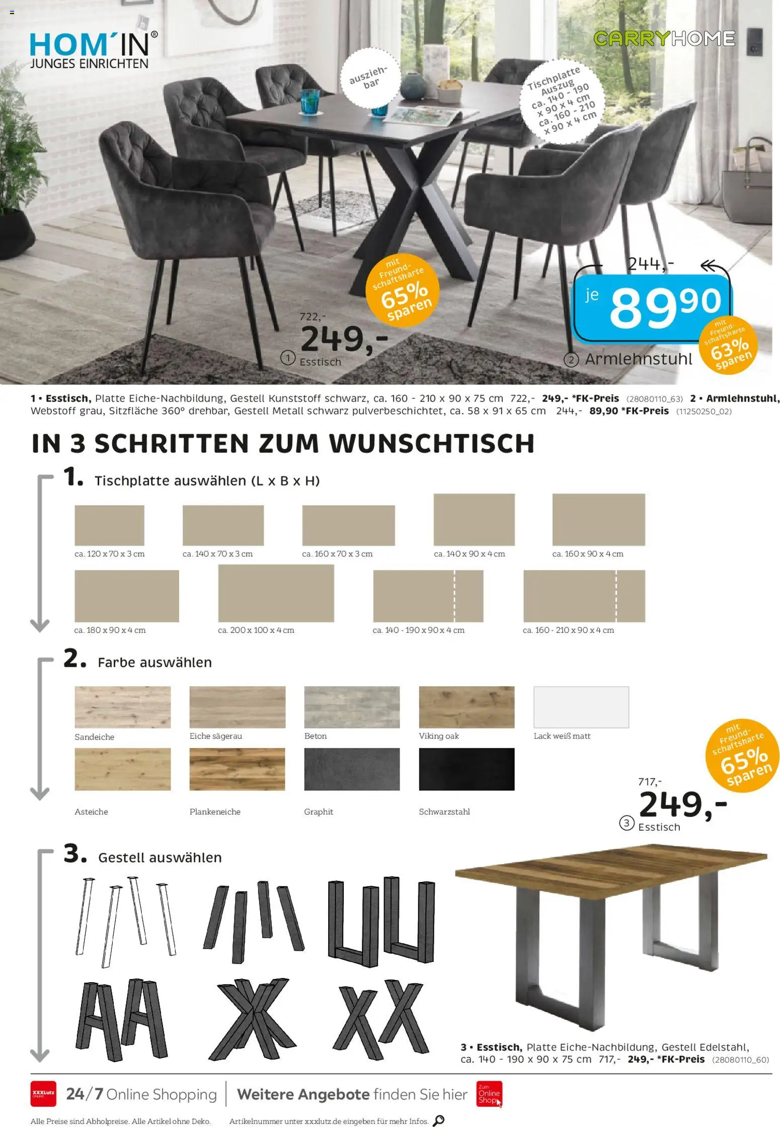 XXXL Lutz Junges Wohnen – gültig ab 26.10.2025 | Seite: 14 | Produkte: Esstisch
