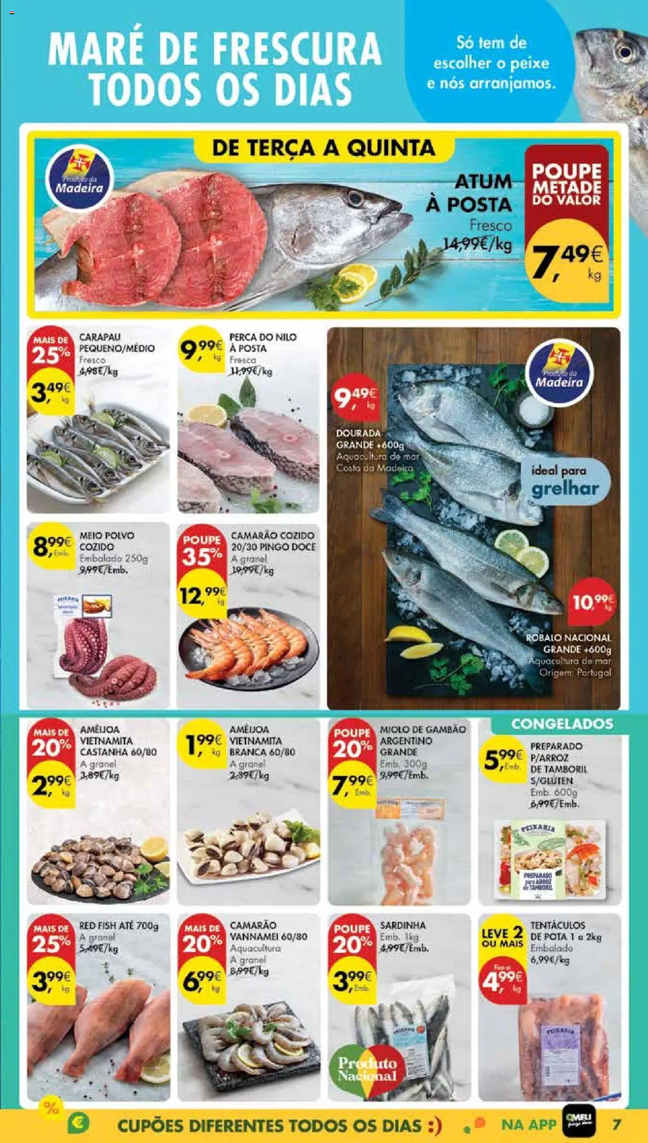 Pingo Doce Poupe Esta Semana Madeira │ válido de 05.08.2025 | Página: 7 | Produtos: Dourada, Polvo, Camarão, Peixe