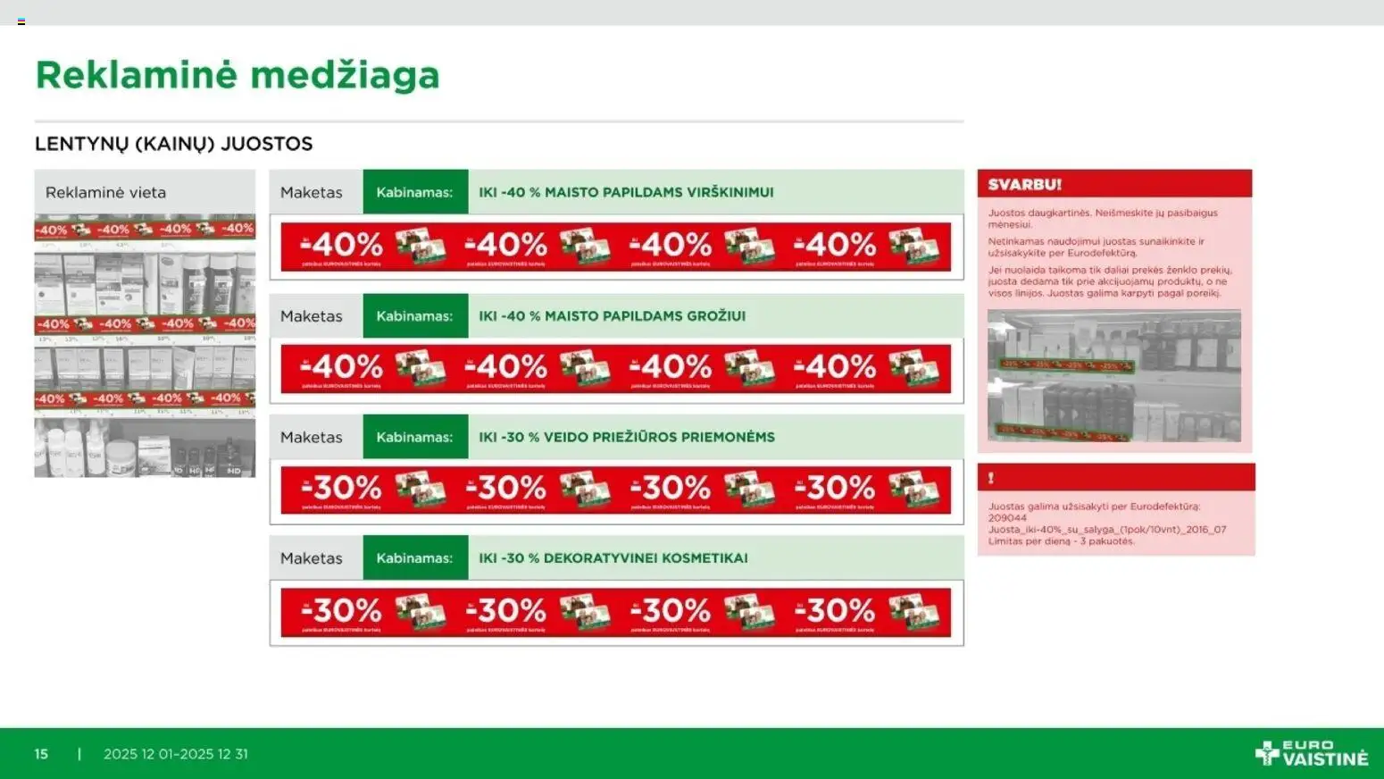 EUROVAISTINĖ akcijos nuo 01.12.2025 | Puslapis: 15