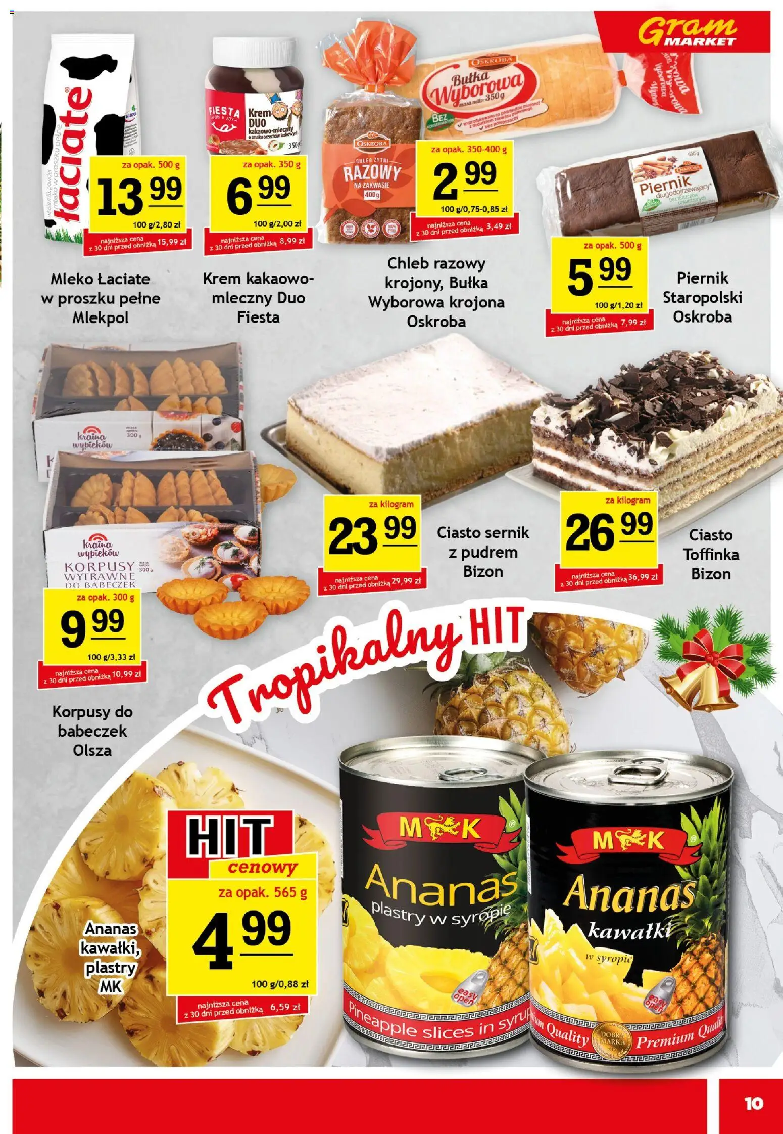 Gram Market Gazetka od 03.12.2025 | Strona: 10 | Produkty: Ciasto, Chleb żytni, Bułka, Chleb