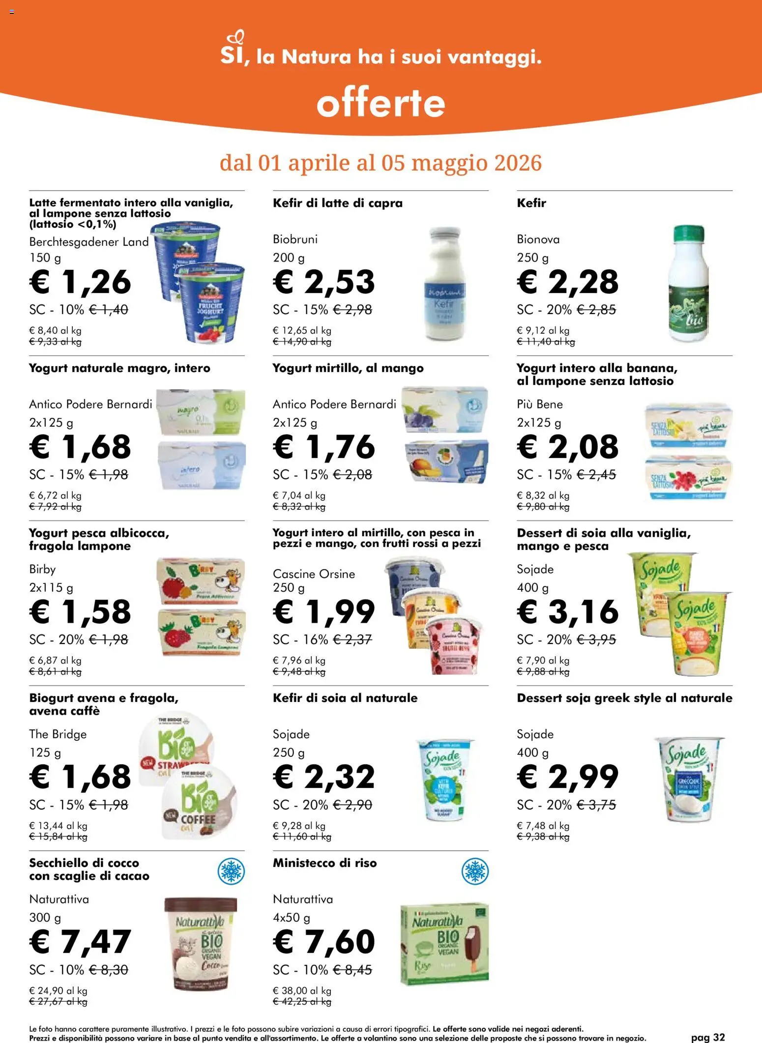 Volantino Natura Sì del 01.04.2026 | Pagina: 32