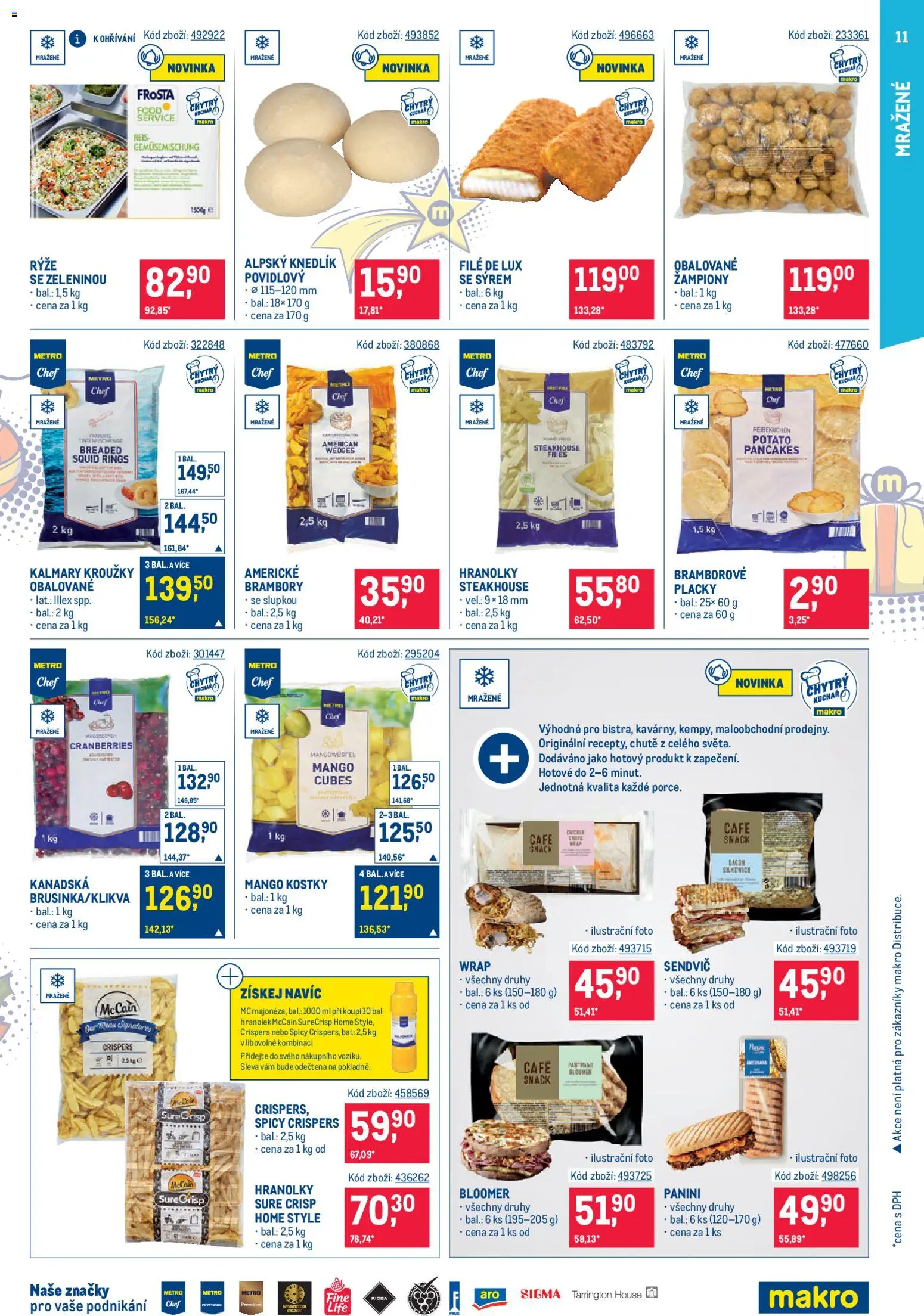 Makro leták - Gastronomie od 03.12.2025 | Strana: 11 | Produkty: Žampiony, Mango, Brambory, Kostky