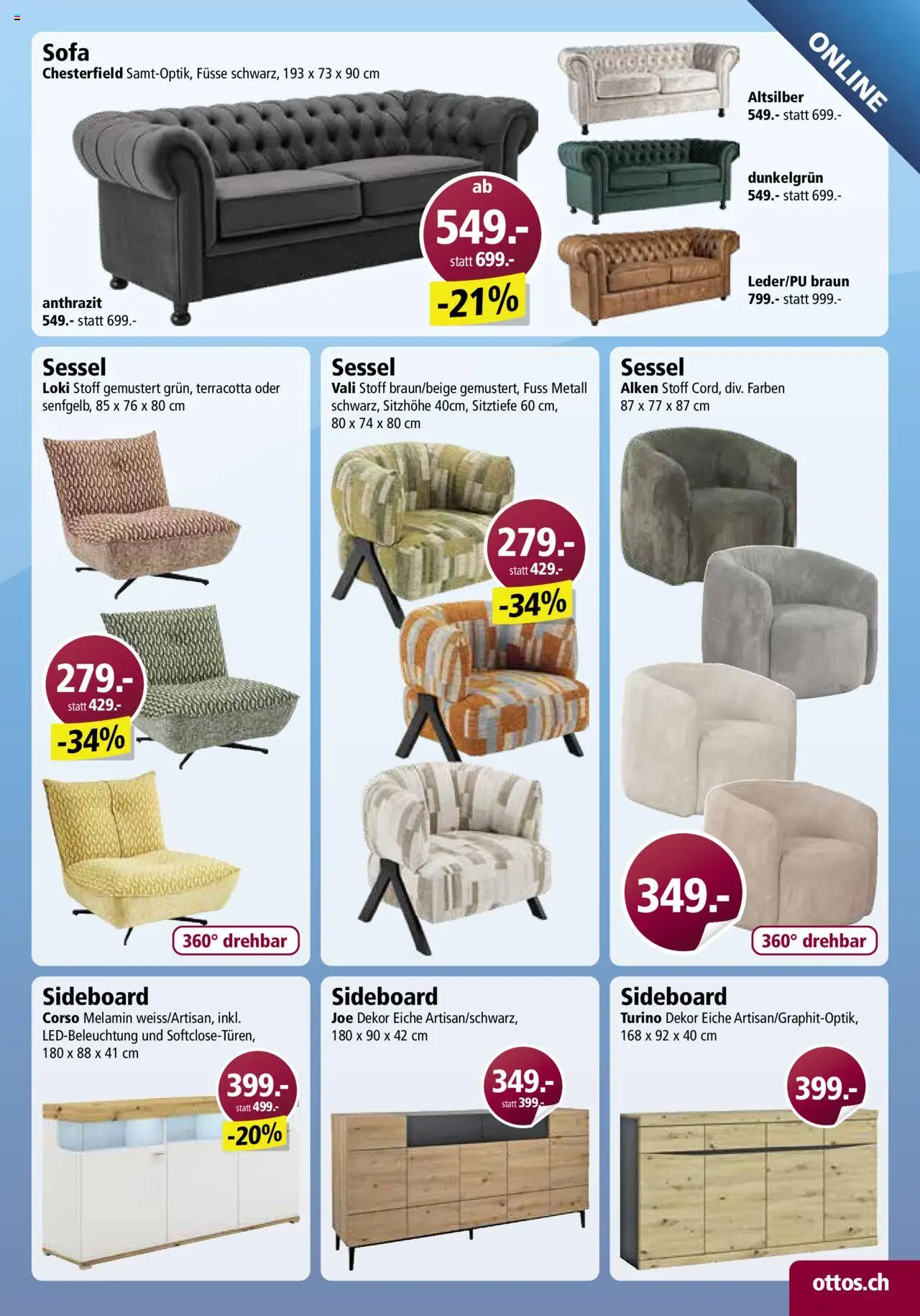 Otto's Aktionen Online – gültig ab 11.10.2025 | Seite: 25 | Produkte: Sofa, Sessel, Sideboard