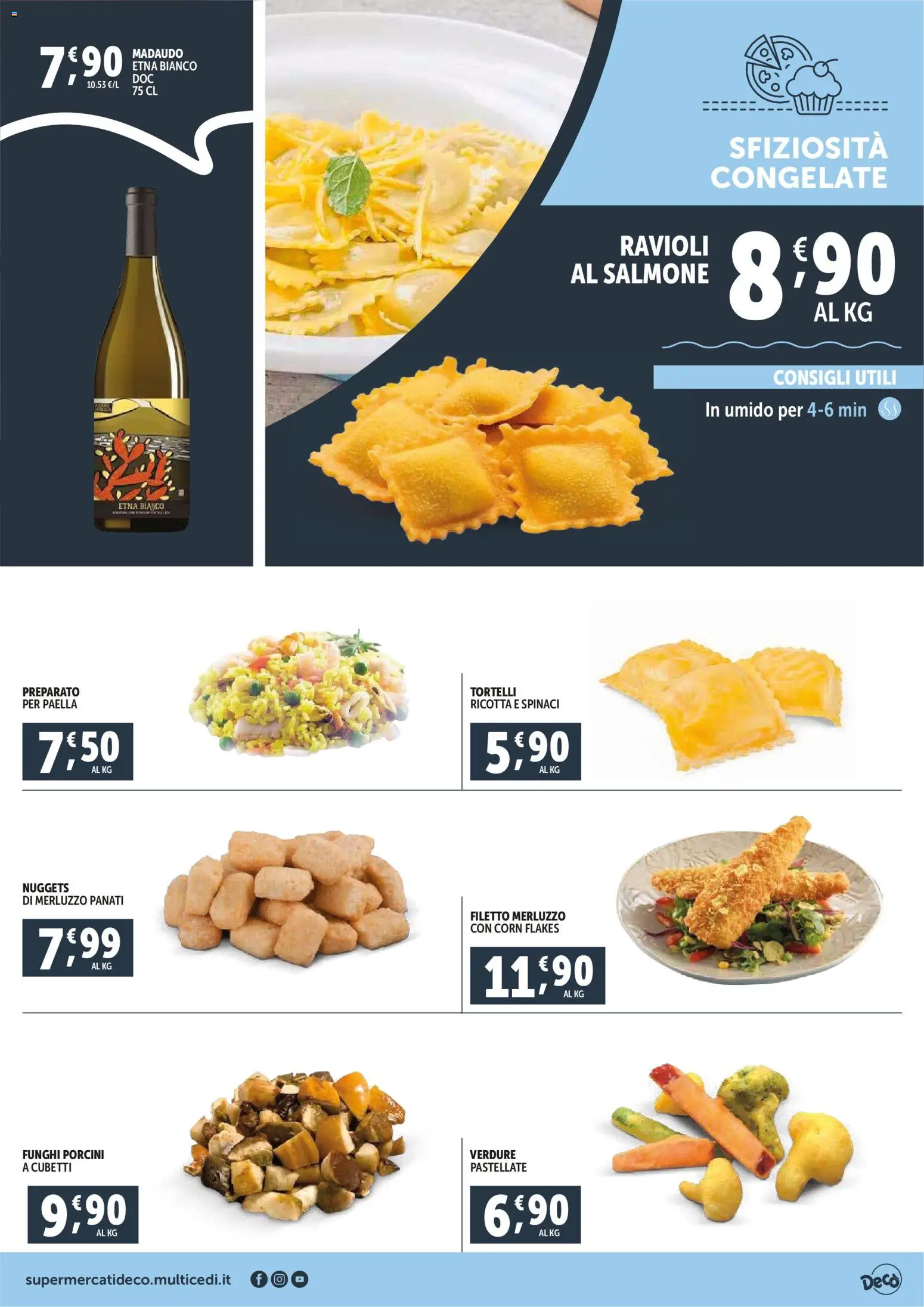 Volantino Decò del 23.02.2026 | Pagina: 3 | Prodotti: Salmone, Ravioli, Ricotta, Tortelli