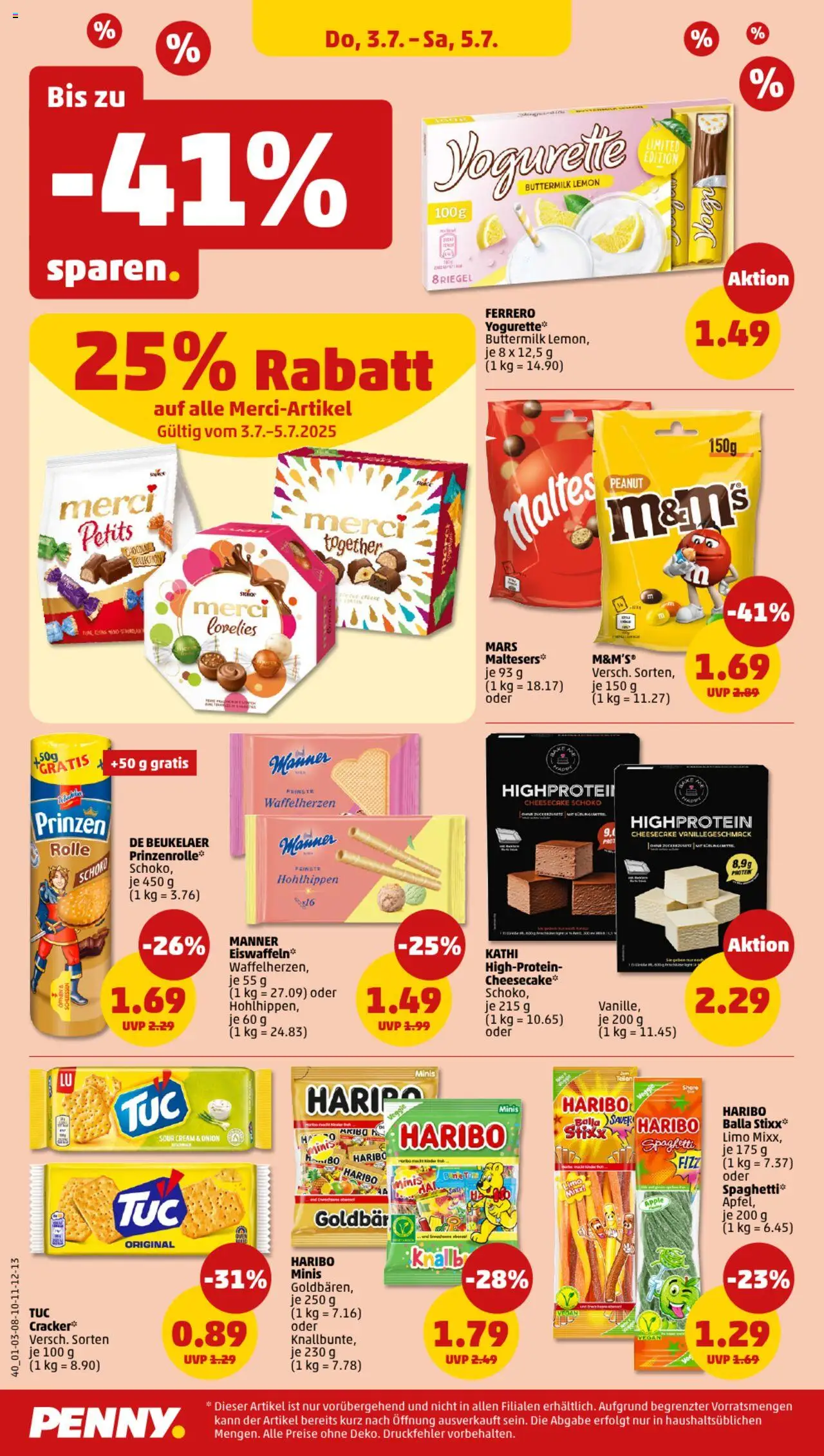 Penny Prospekt 	 - gültig ab dem 30.06.2025 | Seite: 40 | Produkte: Merci, Haribo, Apple, Mars