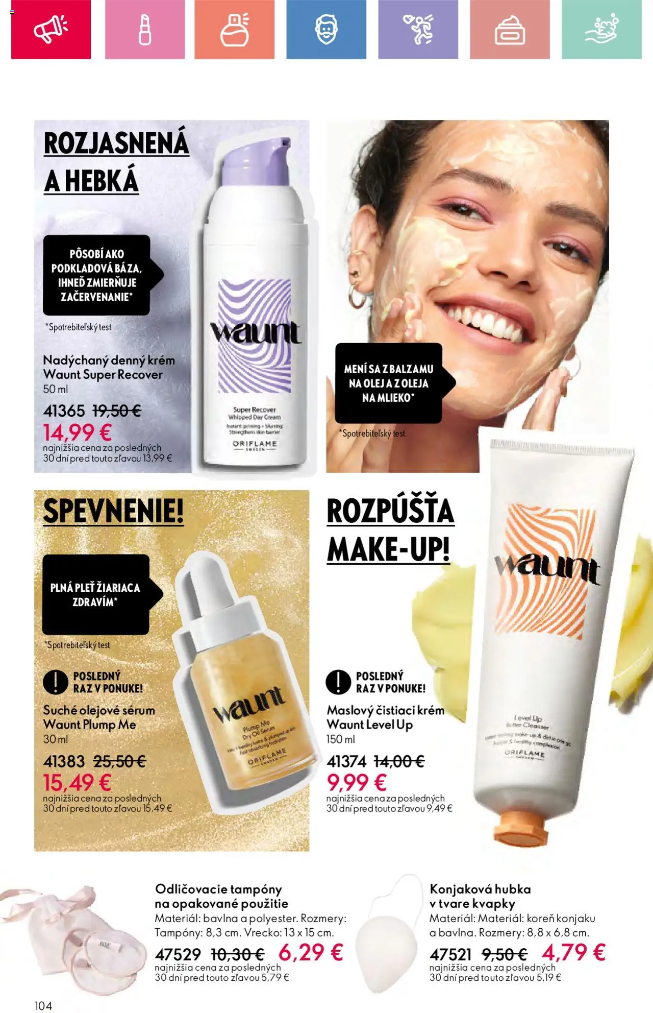 Katalóg Oriflame 9 2025 │ platný od 15.06.2025 | Strana: 104 | Produkty: Olej, Hubka, Krém