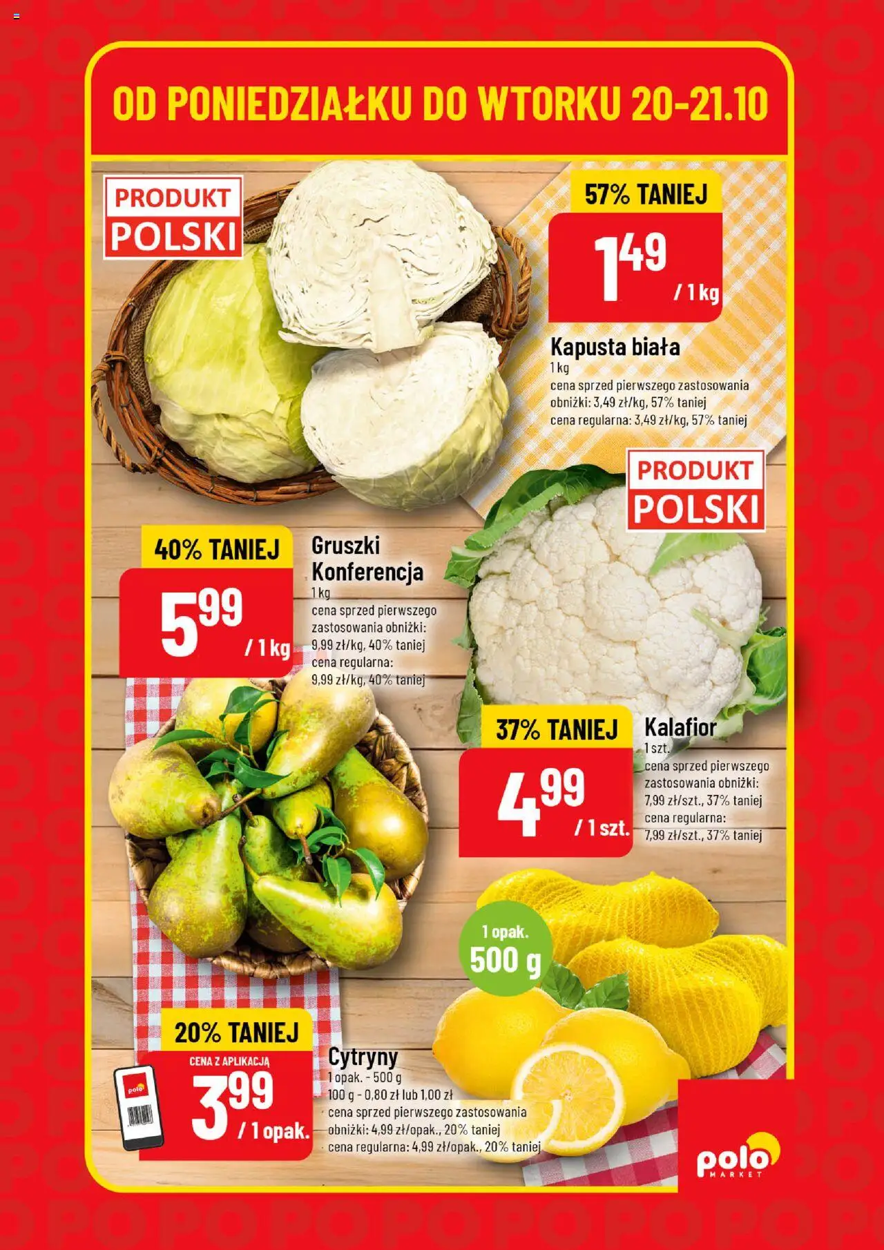 POLOmarket Gazetka - Super Hity od 20.10.2025 | Strona: 3 | Produkty: Kapusta, Kalafior, Cytryny, Kapusta biała