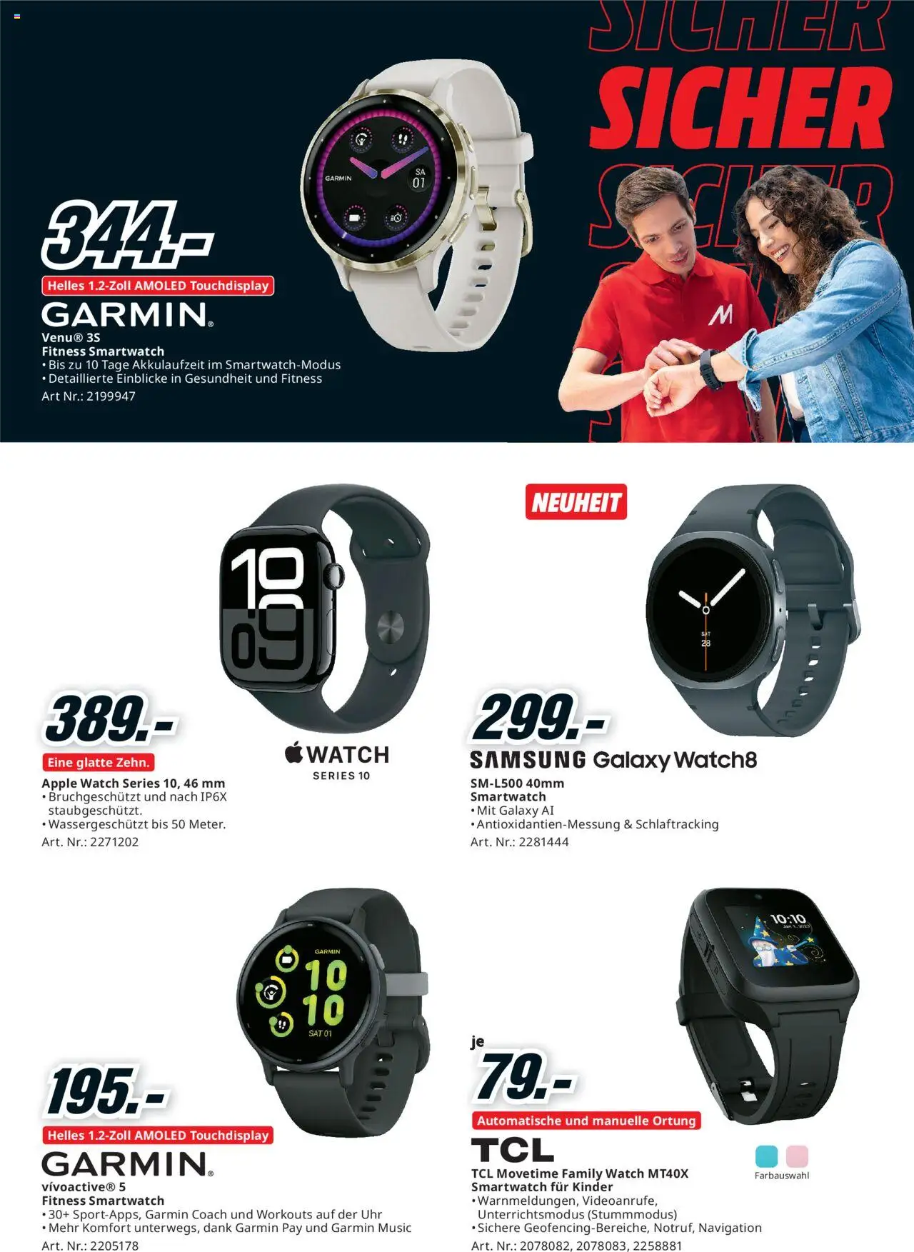Media Markt Aktionen – gültig ab 05.10.2025 | Seite: 7 | Produkte: Navigation, Smartwatch, Apple, Samsung
