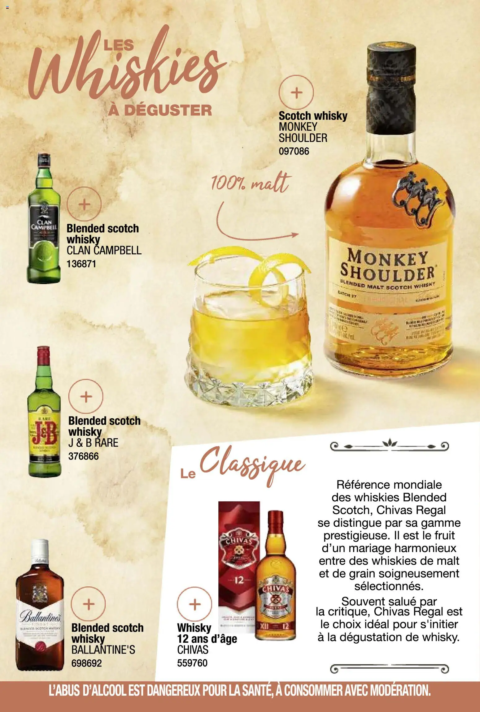 {H1} | Page: 11 | Produits: Whisky, Scotch whisky Clan campbell, Monkey shoulder, Whisky clan Campbell
