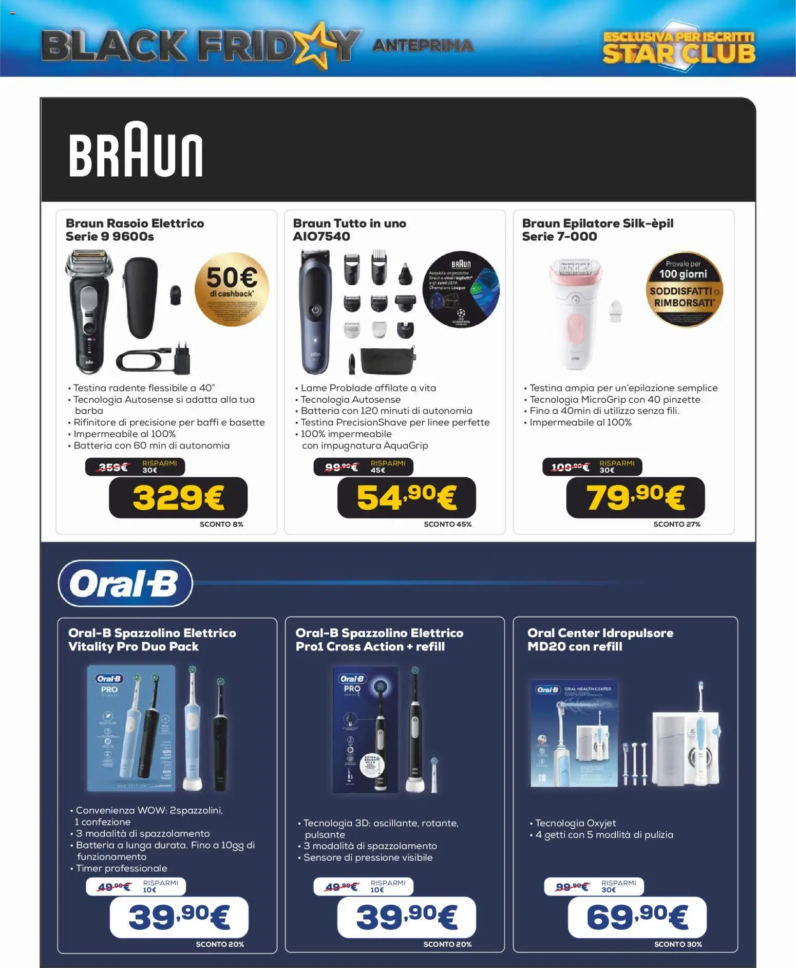 Volantino Euronics del 31.10.2025 | Pagina: 37 | Prodotti: Rasoio, Rasoio elettrico, Epilatore, Batteria