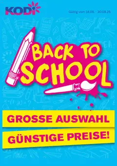 KODi Back to school gültig ab dem 18.08.2025