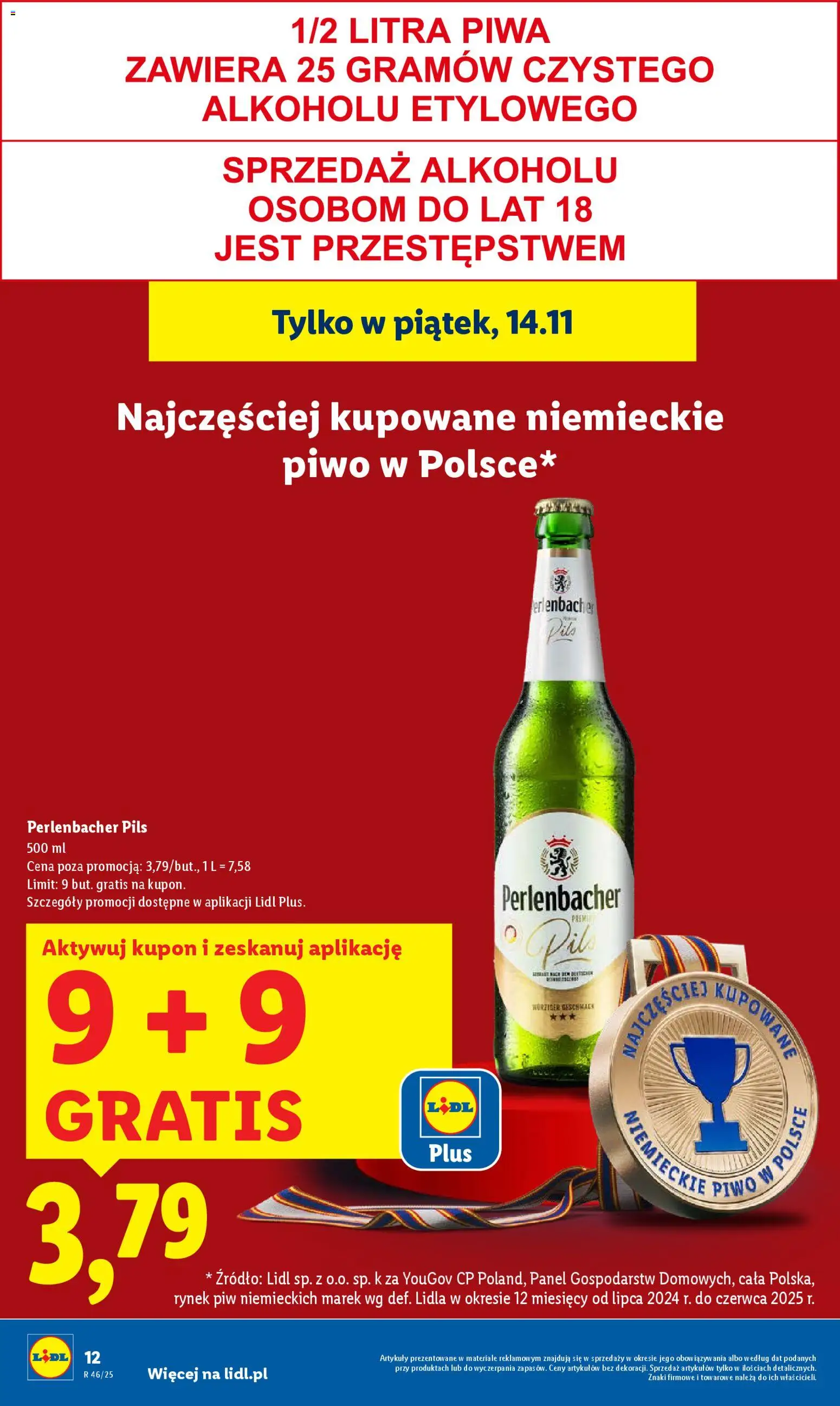 Lidl Gazetka od 13.11.2025 | Strona: 12 | Produkty: Piwo