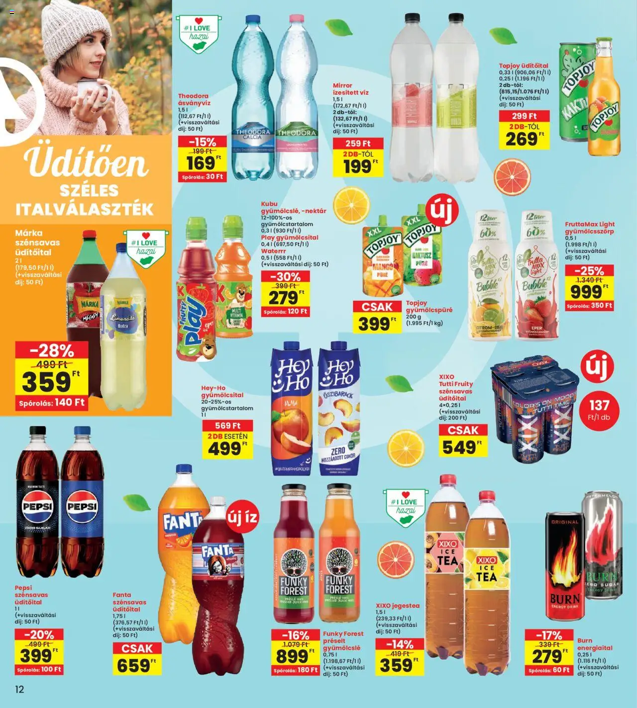 Interspar akciós ujság - amely érvényes a következő dátumtól: 09.10.2025 | Oldal: 12 | Termékek: Mangó püré, Ásványvíz, Alma, Cukor