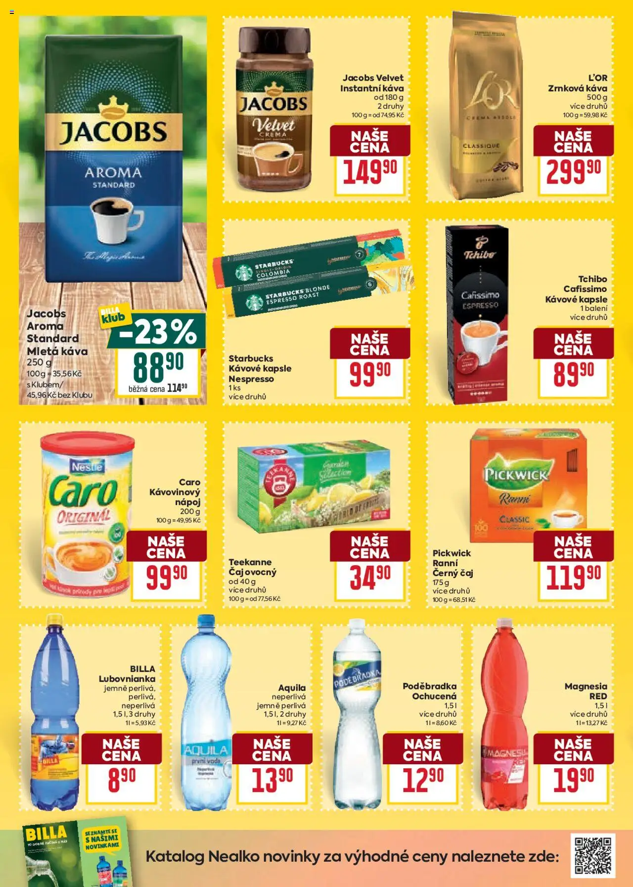 Billa Velký leták od 25.06.2025 | Strana: 20 | Produkty: Kávové kapsle, Poděbradka, Crema, Jacobs velvet
