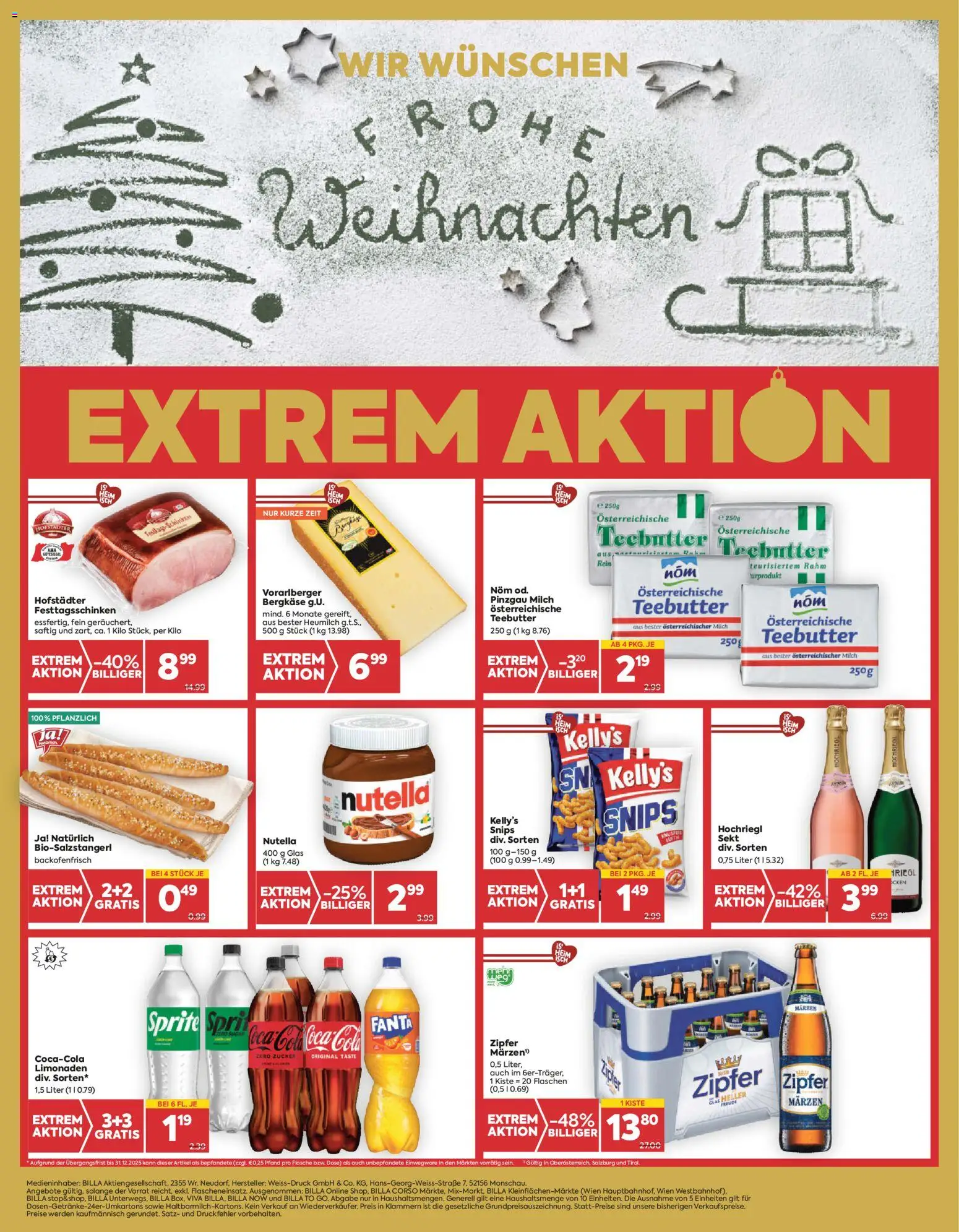 Billa Flugblatt - Oberösterreich gültig ab 11.12.2025 | Seite: 14 | Produkte: Zucker, Milch