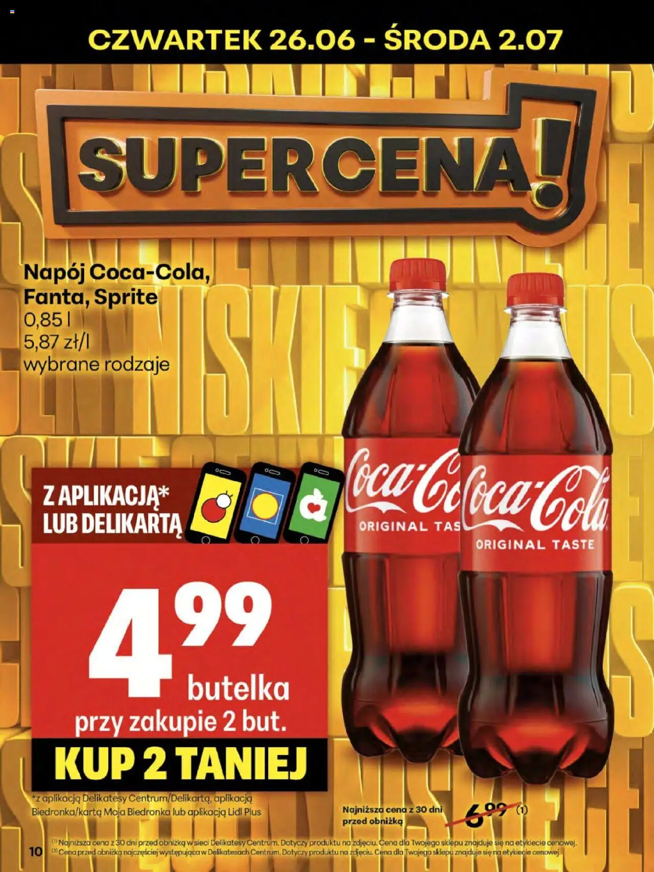 Delikatesy Centrum Gazetka - Sklepy Własne od 26.06.2025 | Strona: 10 | Produkty: Sprite, Delikatesy