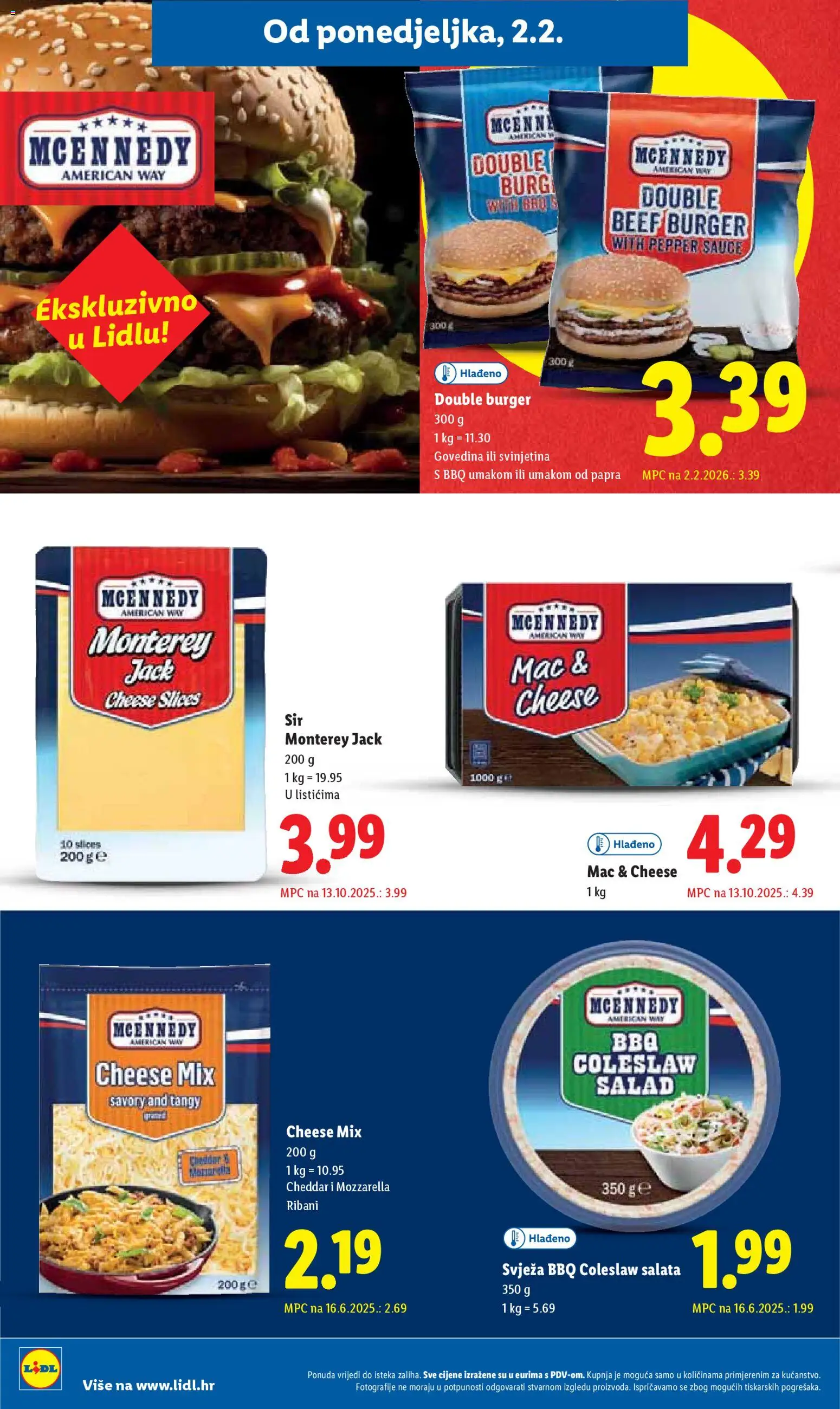 Lidl katalog | vrijedi od 02.02.2026 | Stranica: 12 | Proizvodi: Mozzarella, Svinjetina, Govedina, Salata