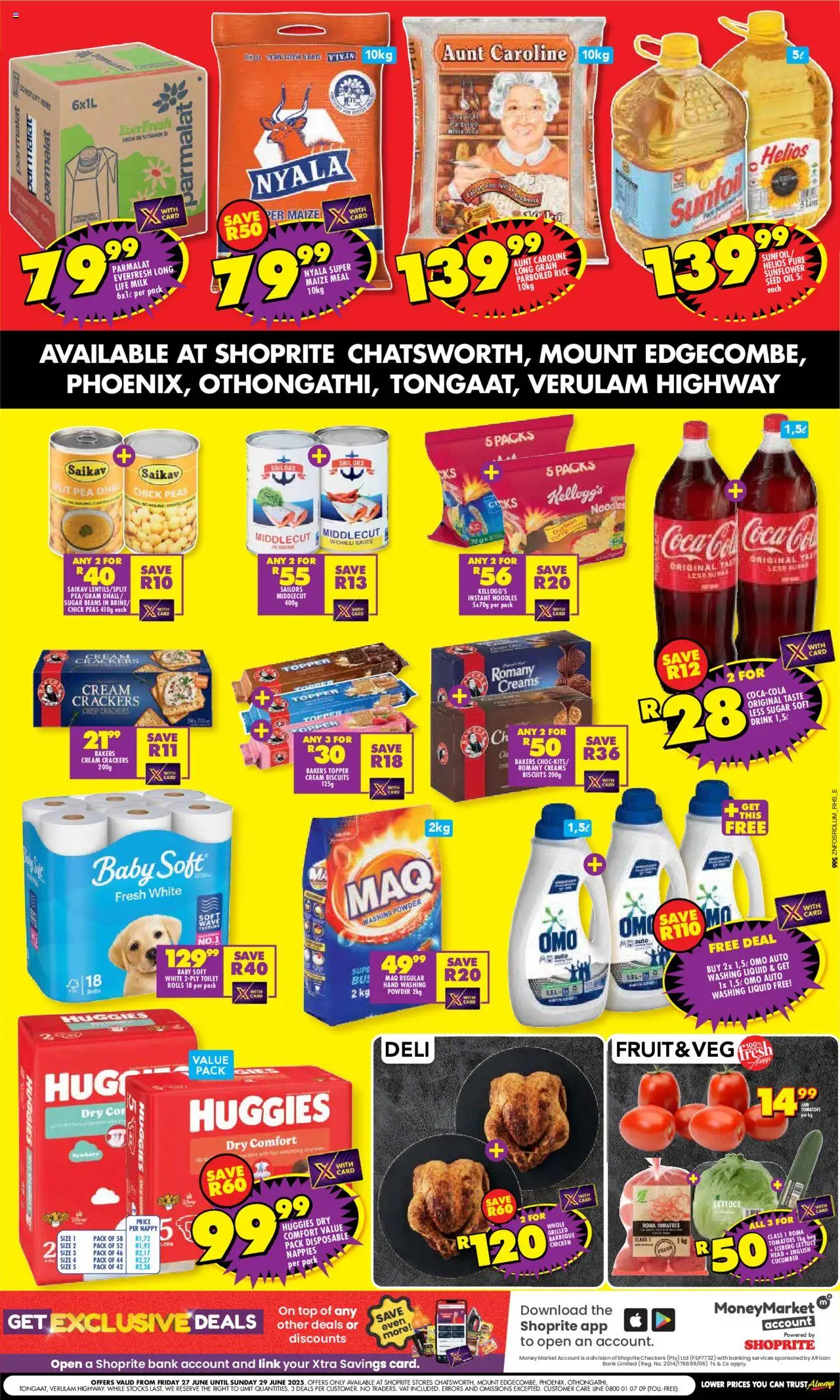 Shoprite KwaZulu-Natal - Low Price Bonanza Exclusive │ valid from 27.06.2025 | Page: 2 | Products: Milk, Tomatoes, Rice, Chilli