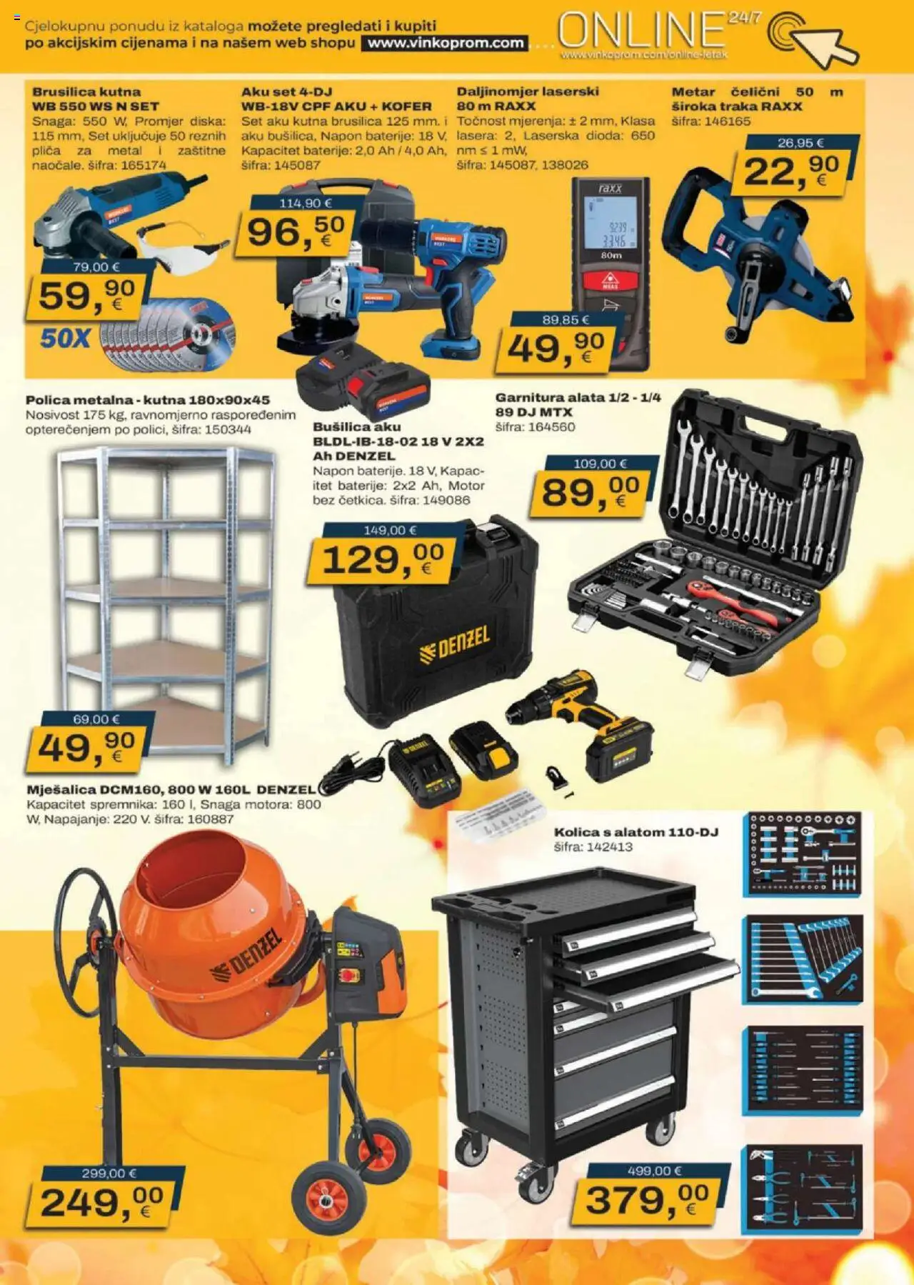 Vinkoprom katalog | vrijedi od 01.10.2025 | Stranica: 15 | Proizvodi: Brusilica, Kolica, Kofer, Metar
