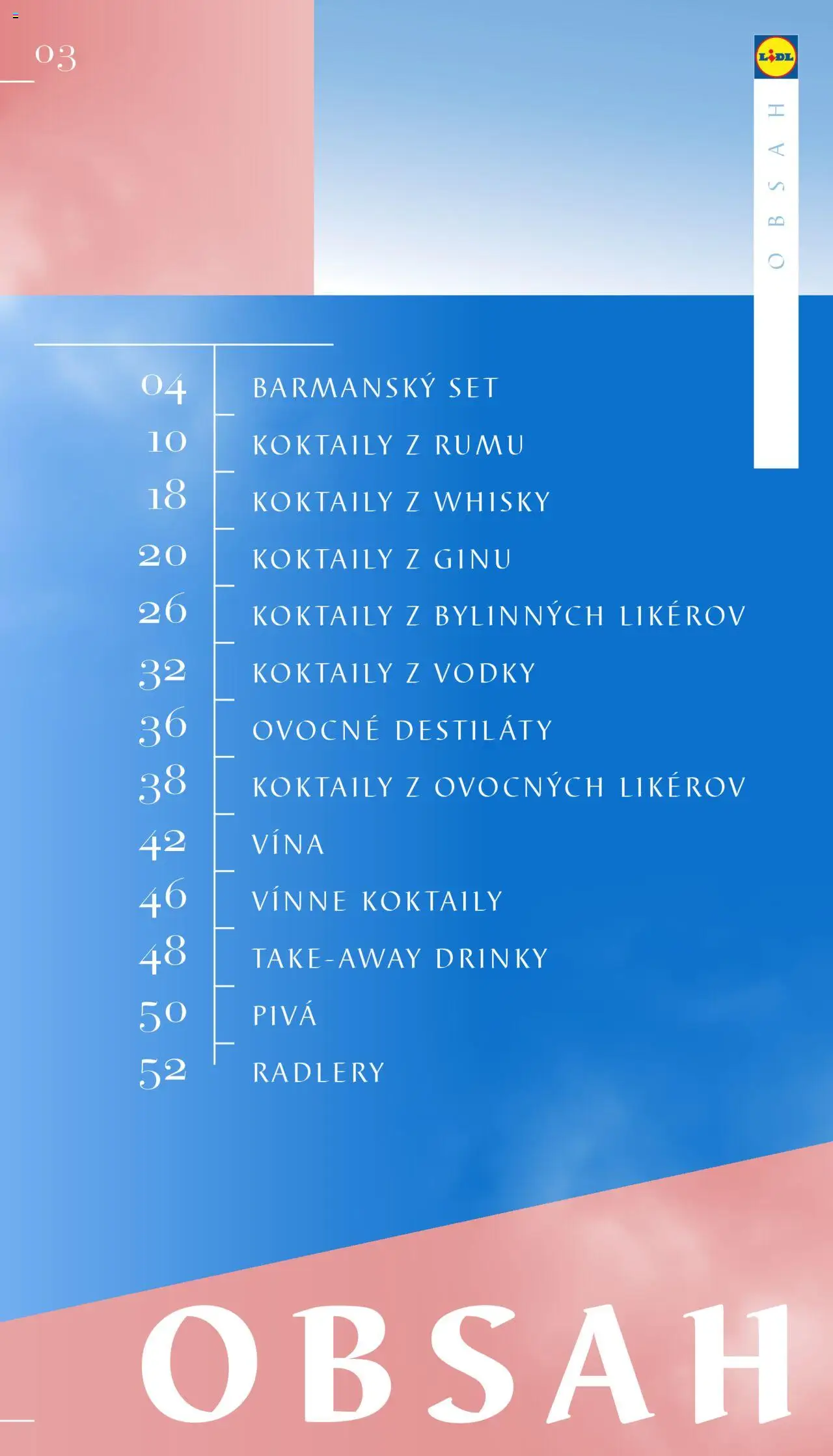 Lidl barmanská príručka │ platný od 03.06.2025 | Strana: 3 | Produkty: Gin, Vodka, Whisky, Rum