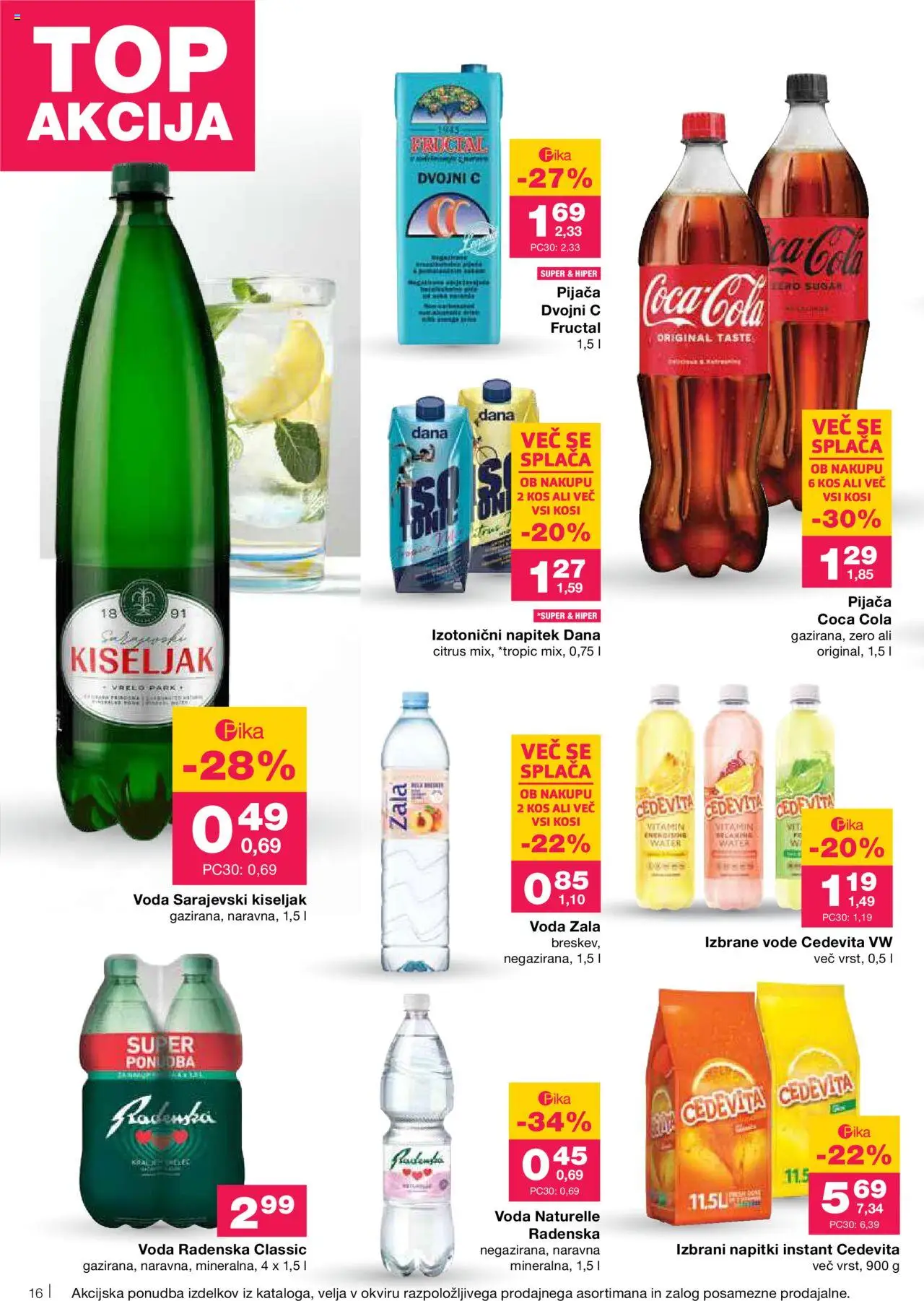 Mercator katalog │ velja od 31.07.2025 | Stran: 18 | Izdelki: Napitki, Kos, Voda