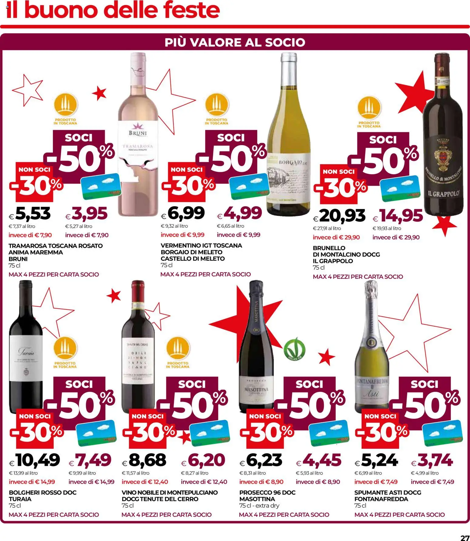 Volantino COOP del 16.12.2025 | Pagina: 27 | Prodotti: Prosecco, Vino, Spumante