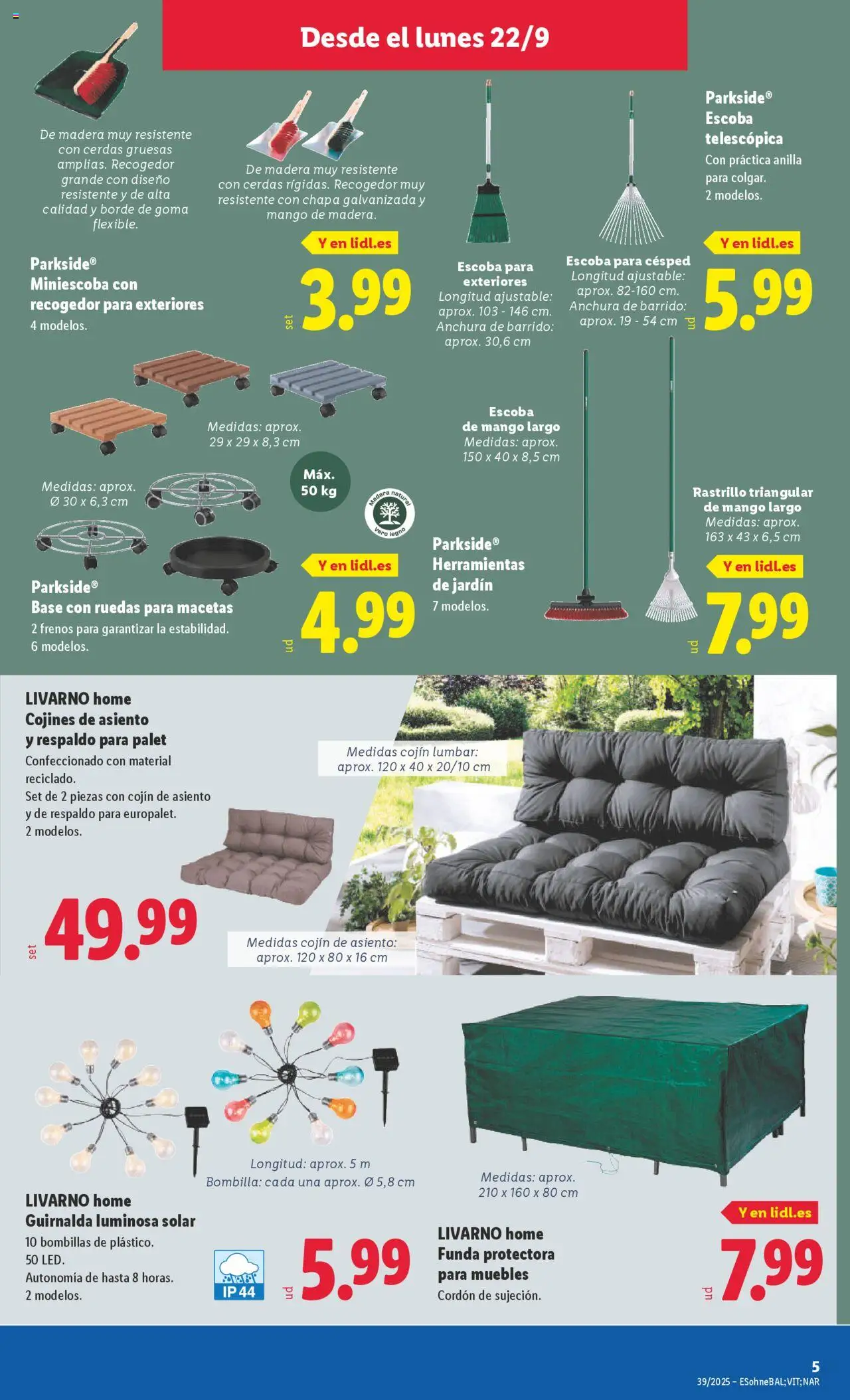 Lidl folleto de bazar │ válido desde el 22.09.2025 | Página: 13 | Productos: Muebles, Funda, Bombilla, Ρούτερ