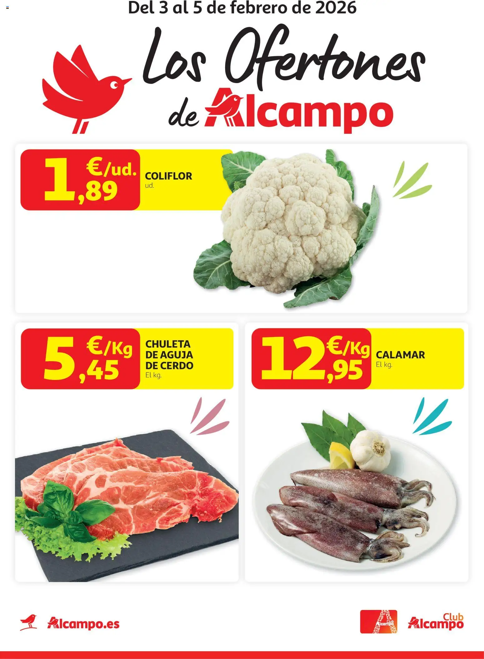 Alcampo folleto │ válido desde el 03.02.2026 | Página: 1 | Productos: Cerdo