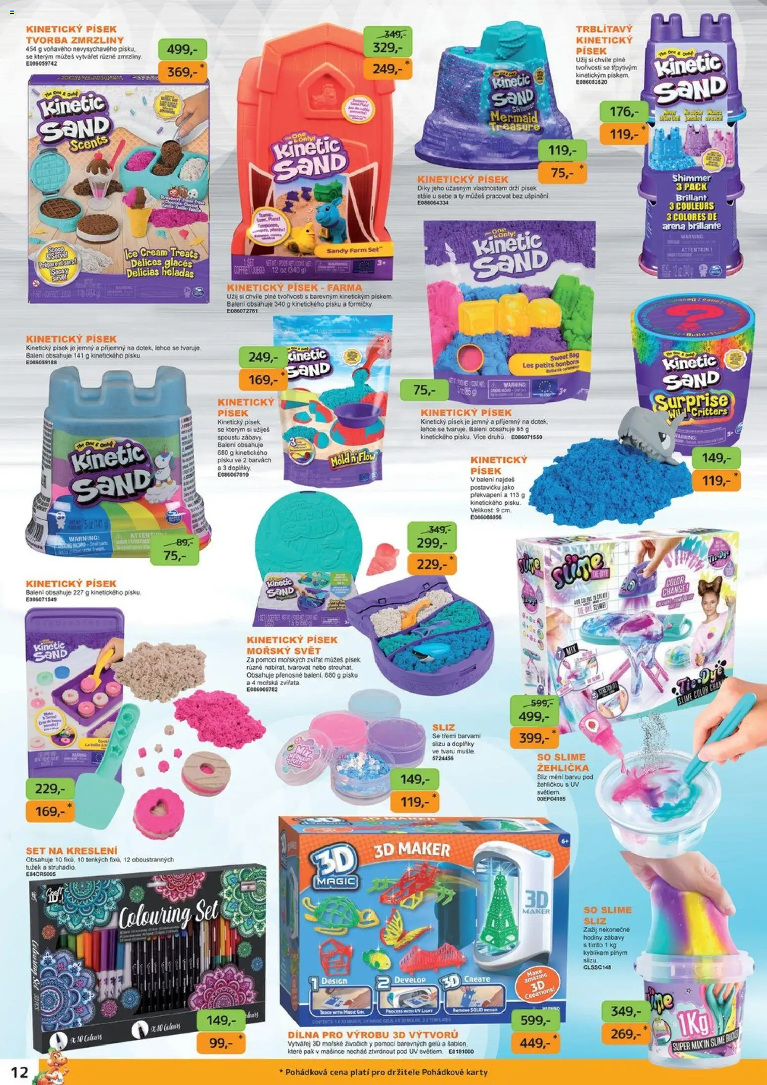 Dráčik leták od 16.04.2026 | Strana: 12 | Produkty: Zmrzliny, Kinetický písek, Písek, Karty