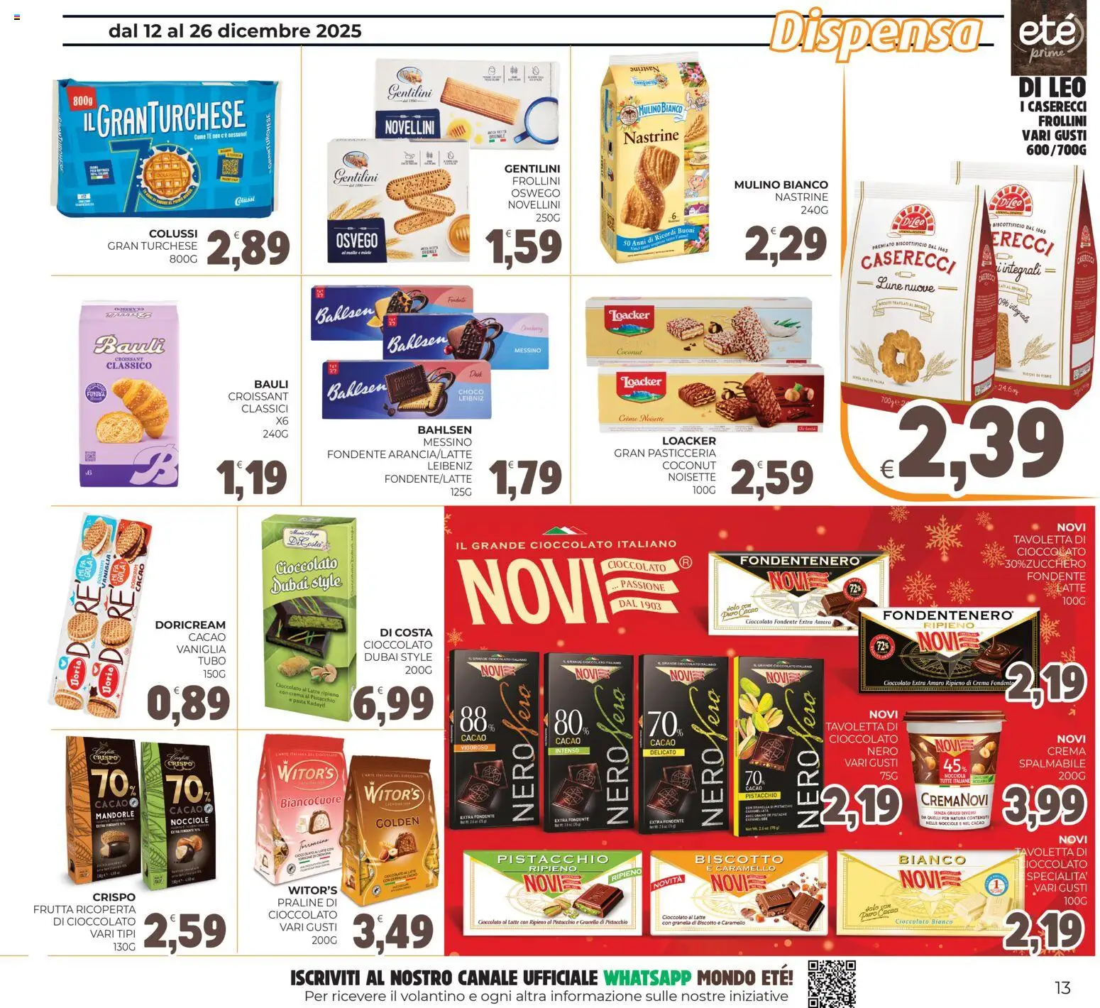 Volantino Eté del 12.12.2025 | Pagina: 13 | Prodotti: Crema, Pasta, Croissant, Amaro