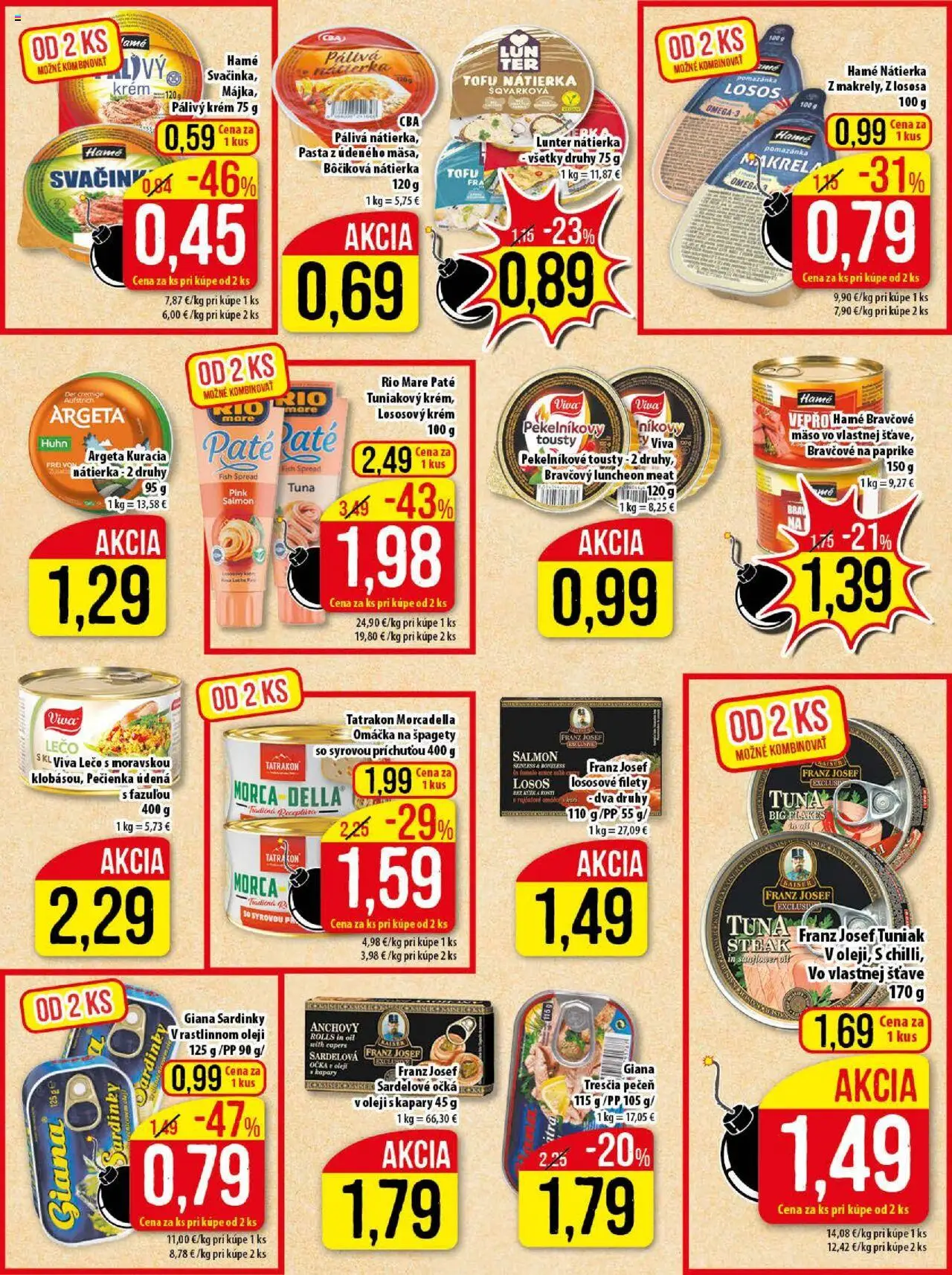 Nové Klas akcie – leták je platný od 13.10.2025 | Strana: 18 | Produkty: Tuniak, Rio Mare, Losos, Krém
