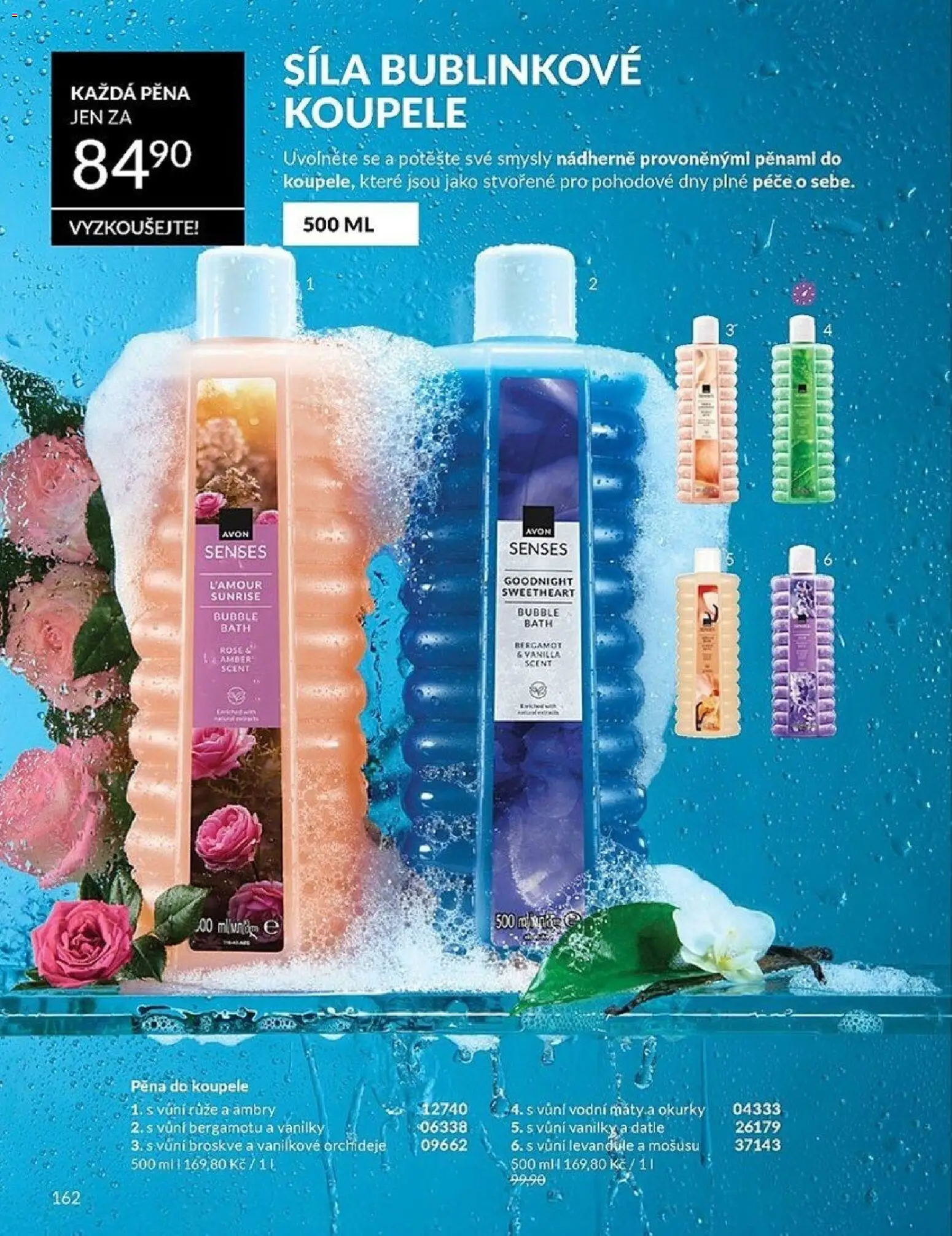 Avon Katalog 05/2026 od 01.05.2026 | Strana: 162 | Produkty: Pěna do koupele, Okurky, Broskve, Datle