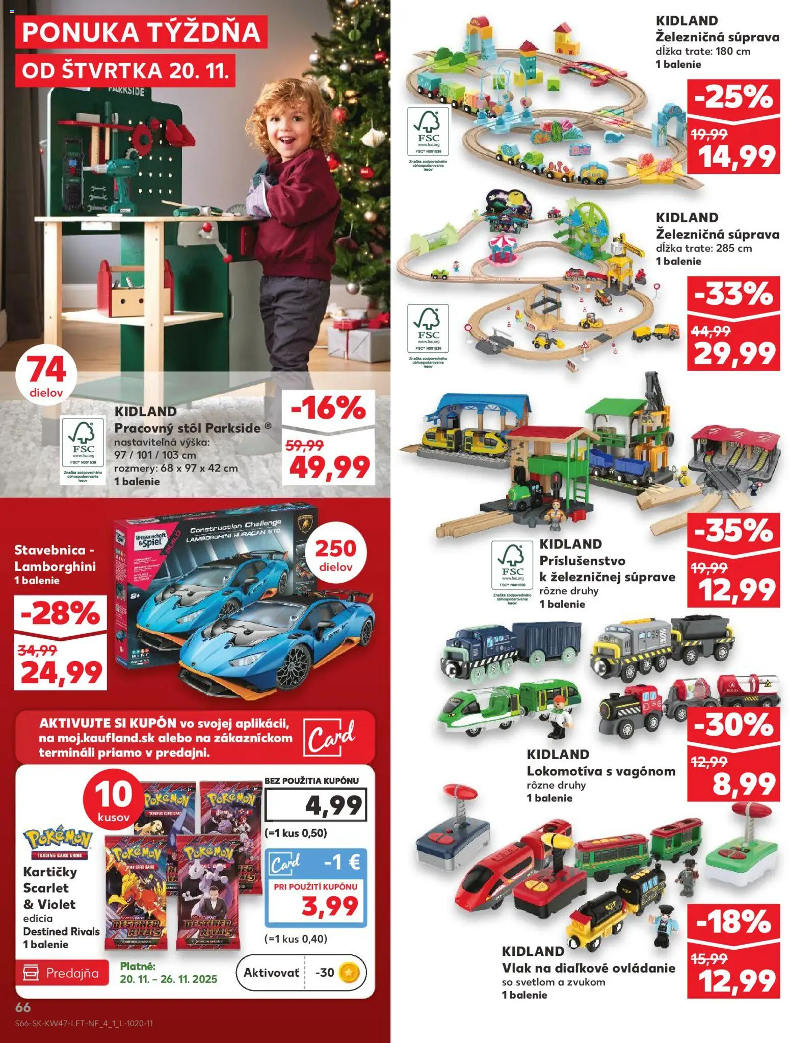 Nové Kaufland akcie – leták je platný od 20.11.2025 | Strana: 66 | Produkty: Pracovný stôl, Stôl, Parkside
