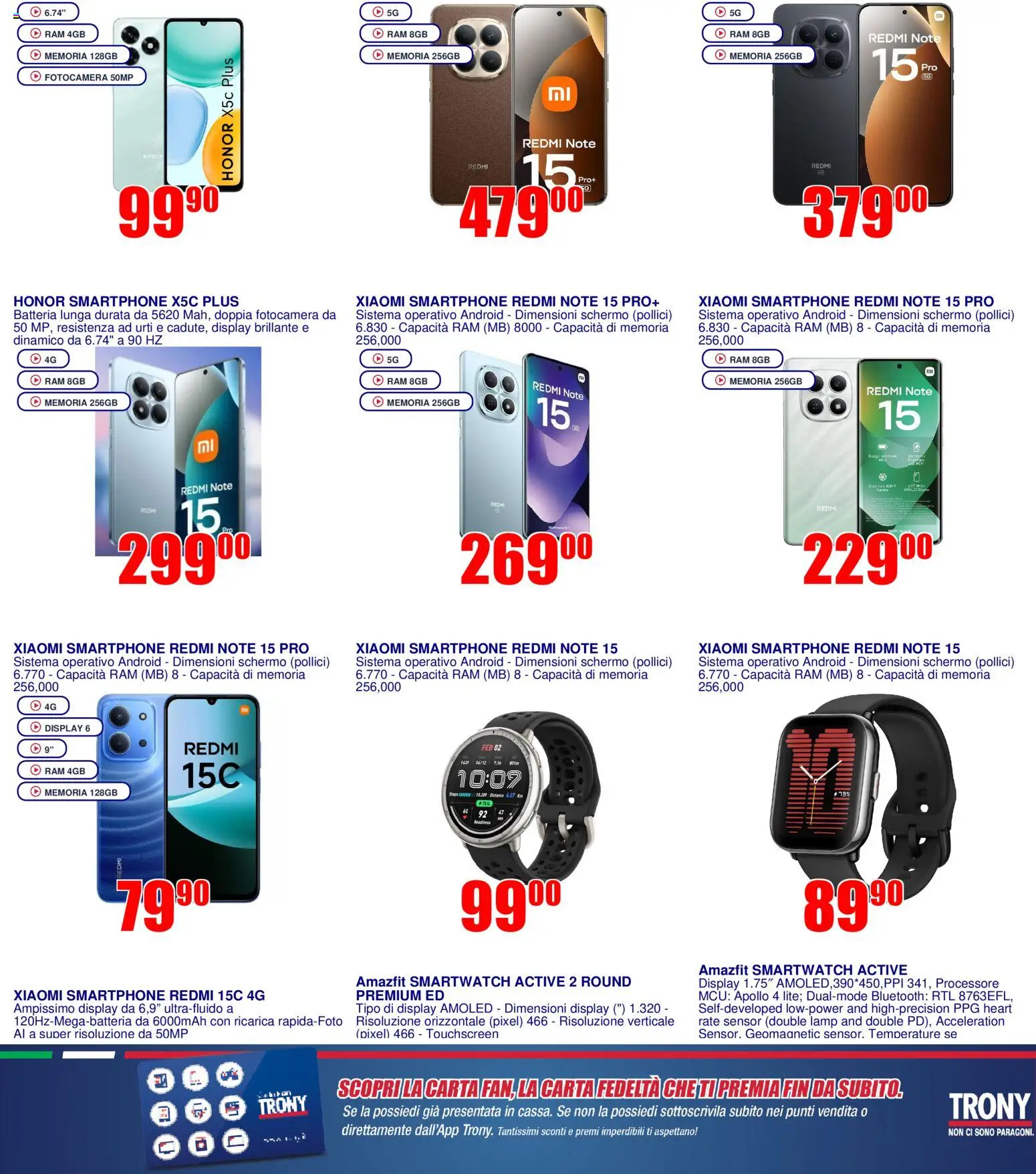 Volantino Trony del 27.12.2025 | Pagina: 19 | Prodotti: Xiaomi, Smartphone, Fotocamera, Smartwatch