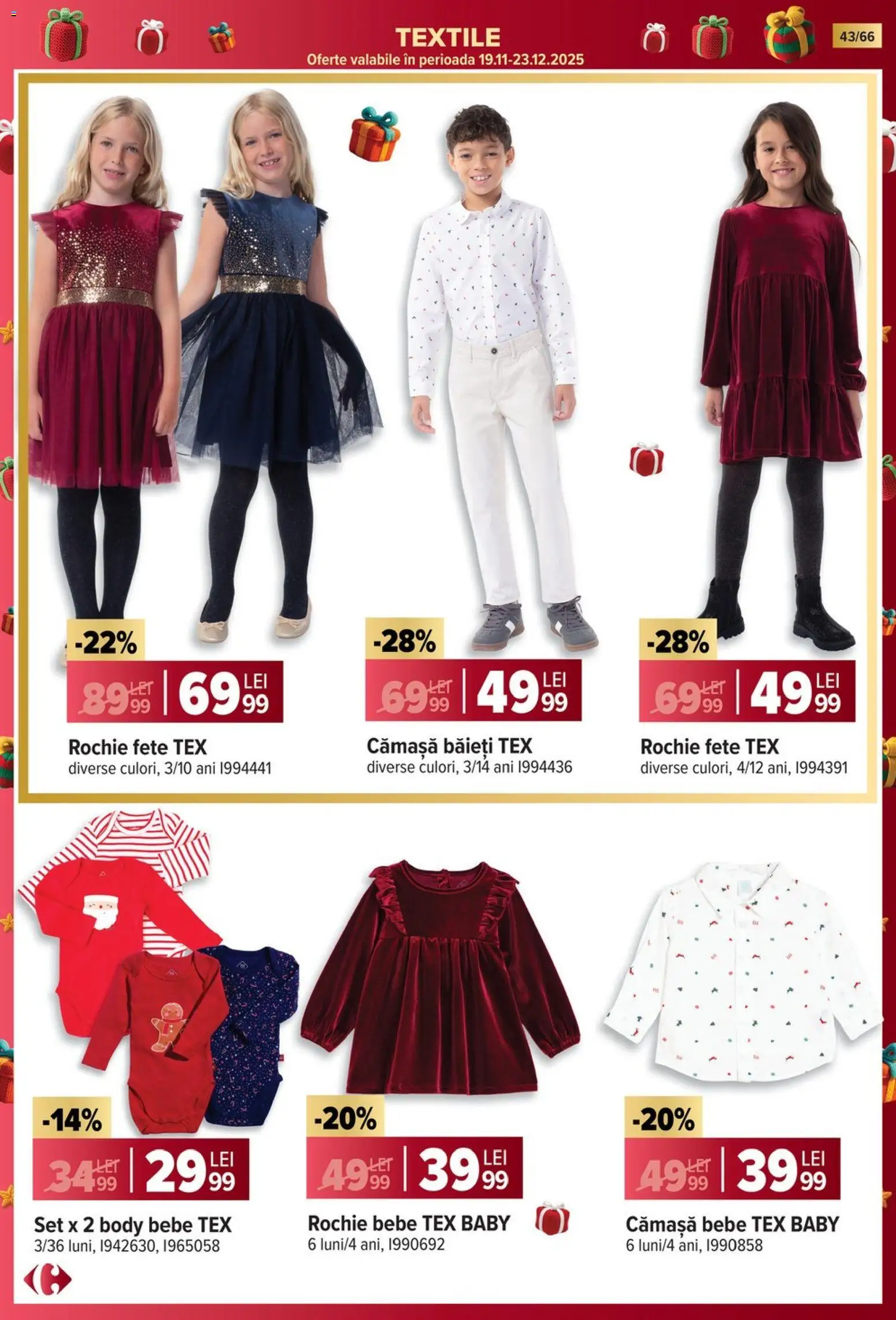 Noul catalog Carrefour – valabil de la 19.11.2025 | Pagină: 43 | Produse: Rochie, Body