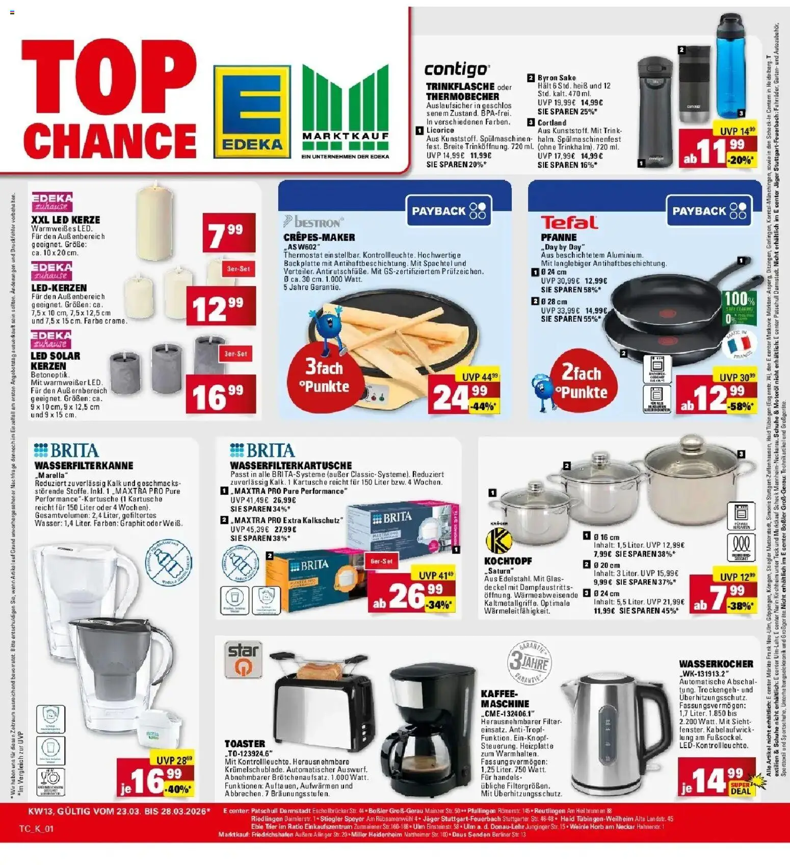E center Prospekt Pfullingen	 – gültig ab 23.03.2026 | Seite: 55 | Produkte: Wasserkocher, Kaffee, Creme, Wasser