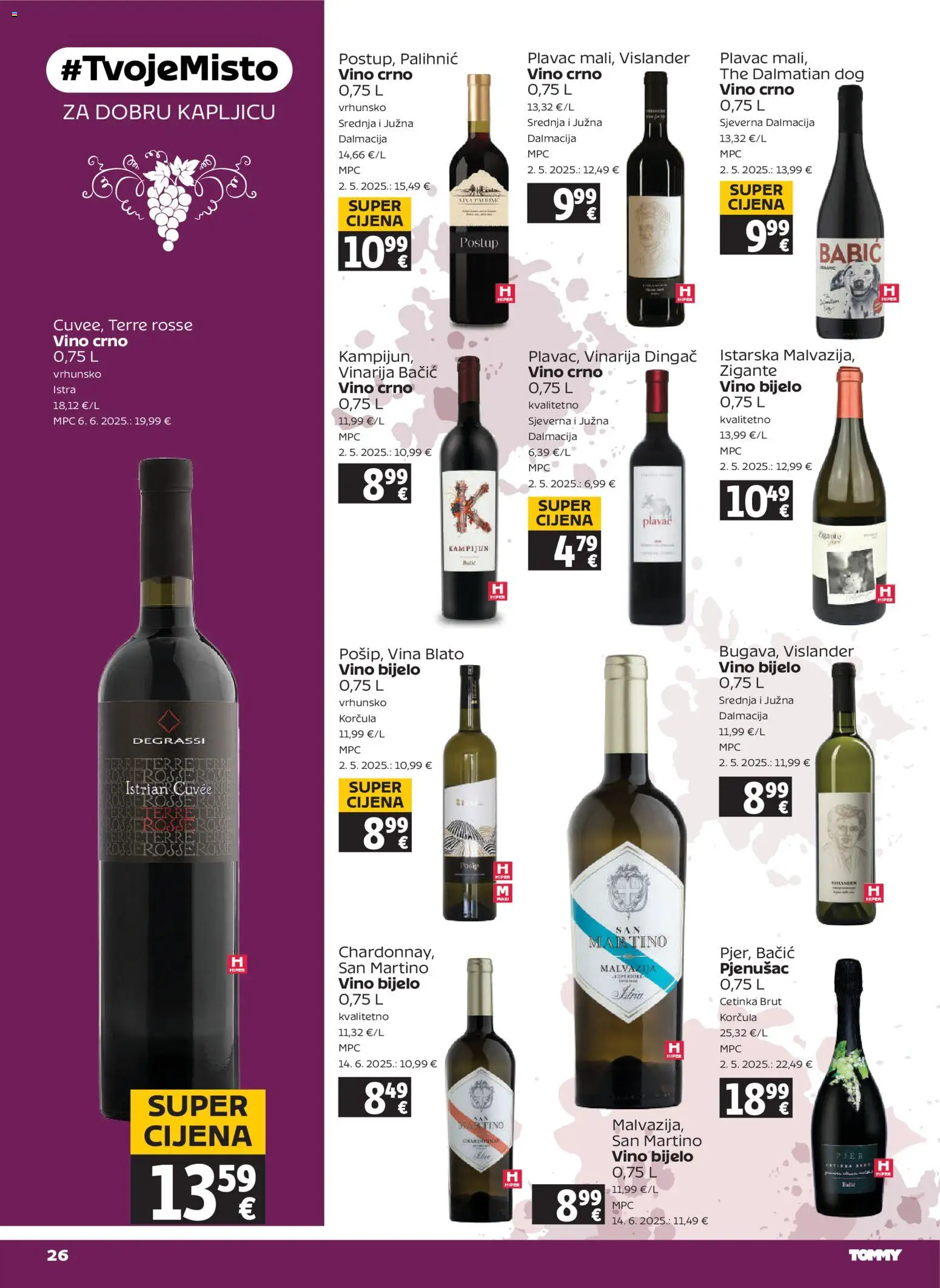 Tommy katalog | vrijedi od 06.11.2025 | Stranica: 26 | Proizvodi: Bijelo vino, Vino, Crno vino